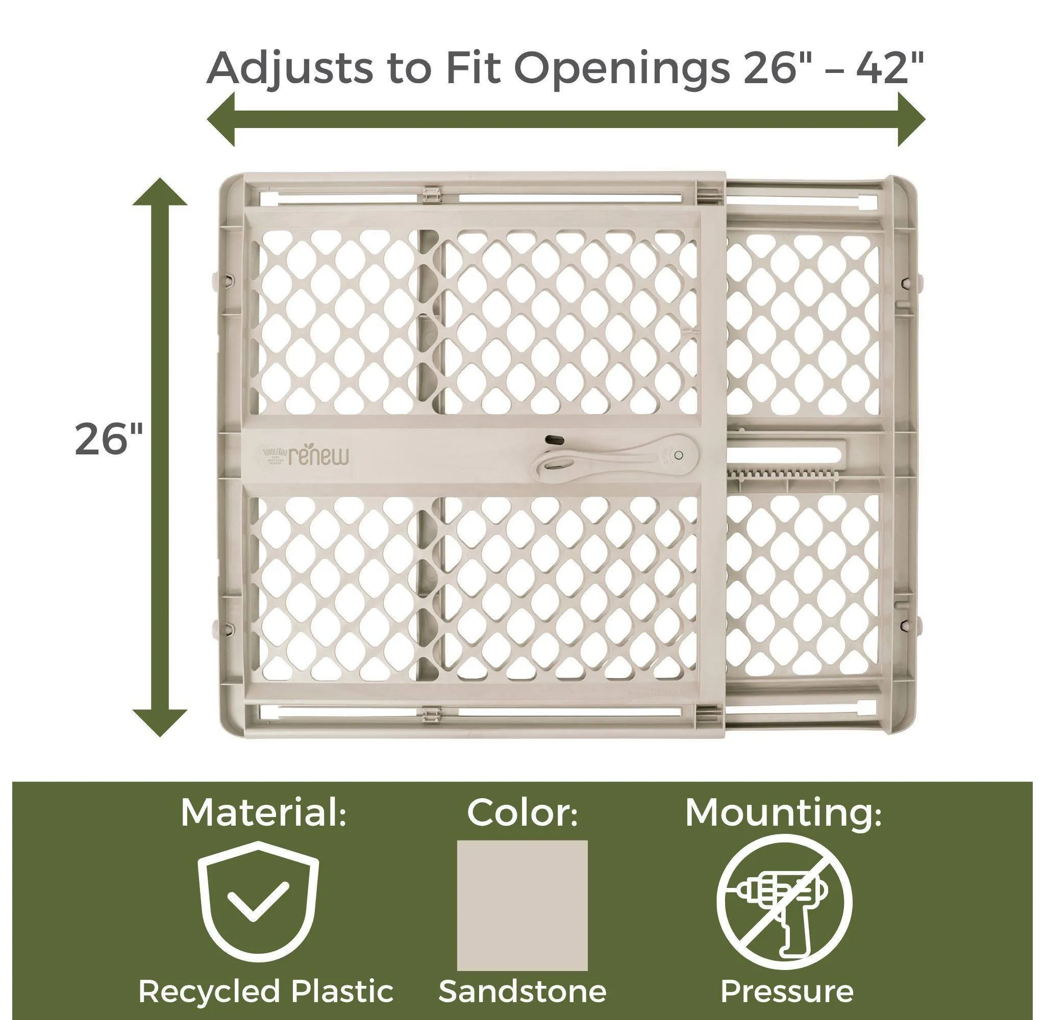 Recycled Plastic Baby Gate - Sandstone - Image 3
