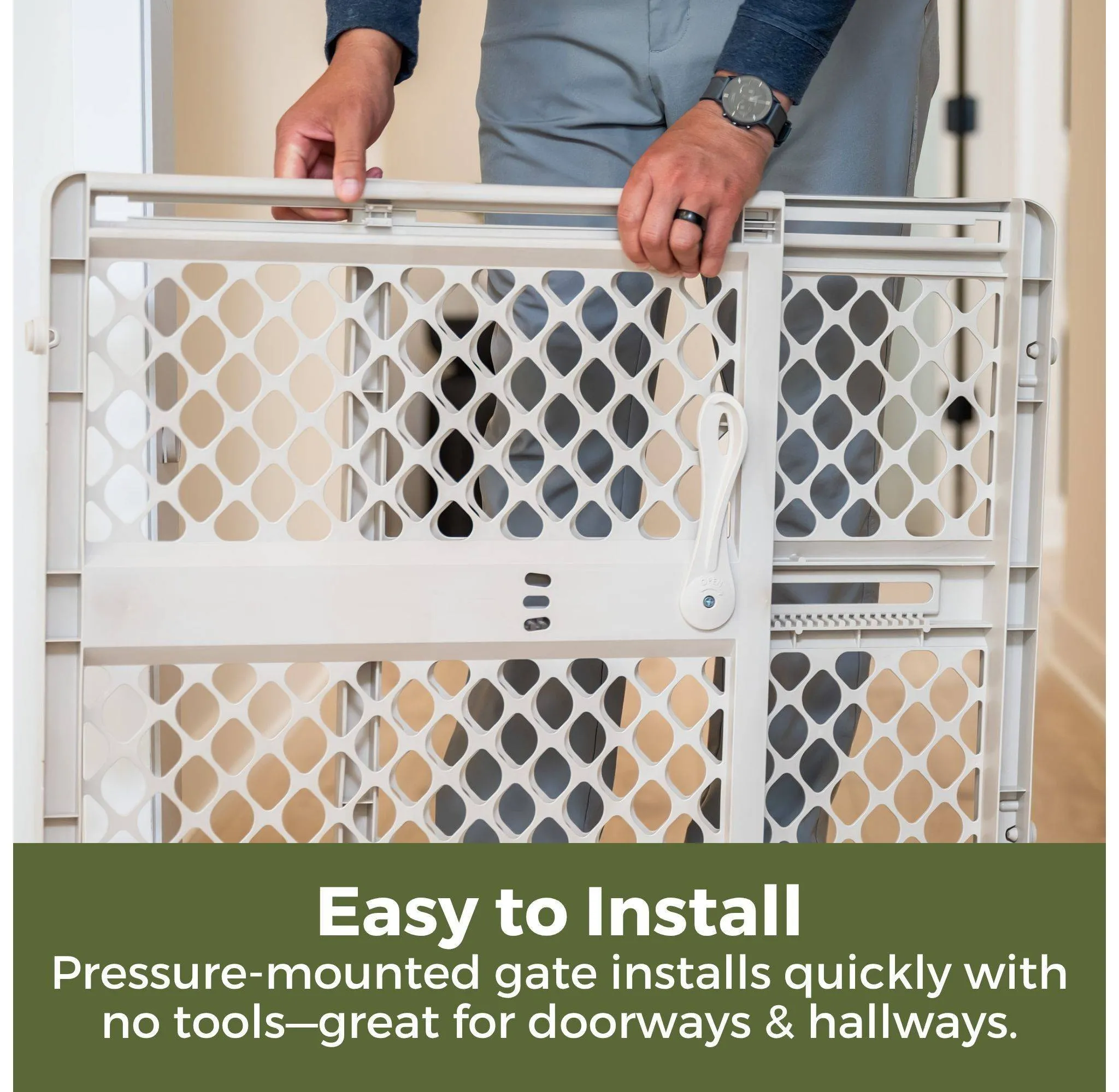 Recycled Plastic Baby Gate - Sandstone - Image 5