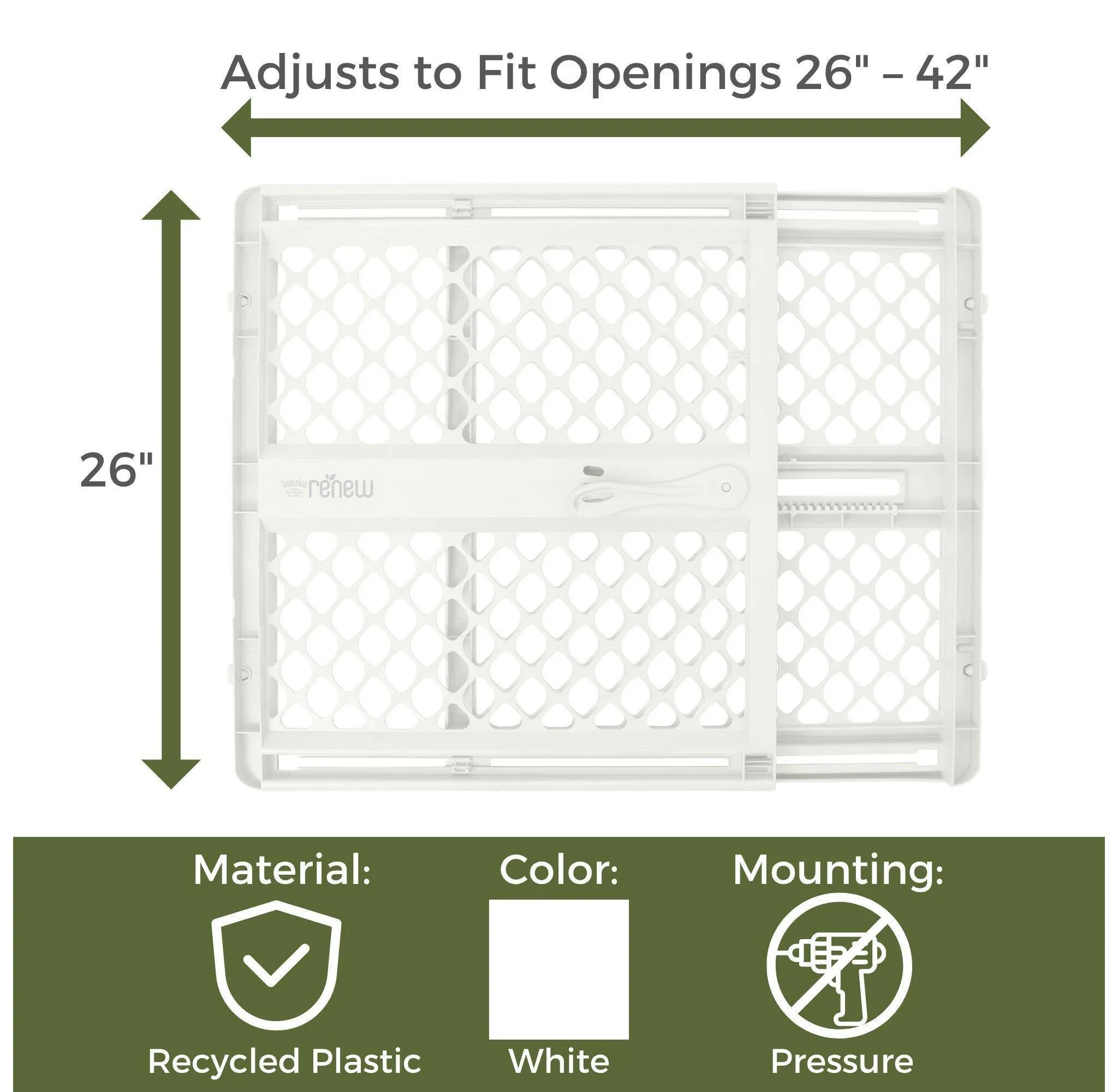 Recycled Plastic Baby Gate - White - Image 2