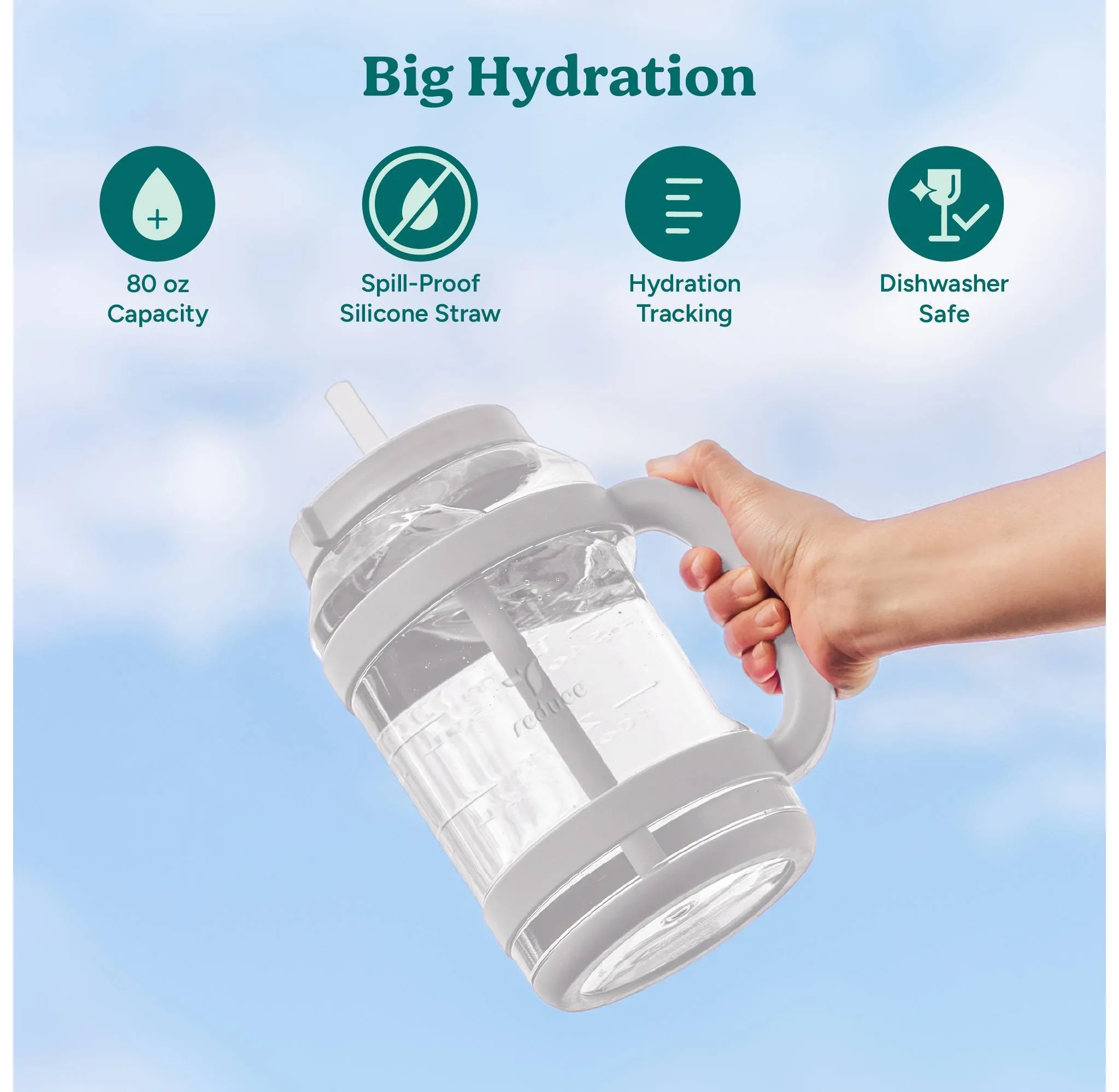 80oz Tritan Waterday Mug Glacier - Image 4