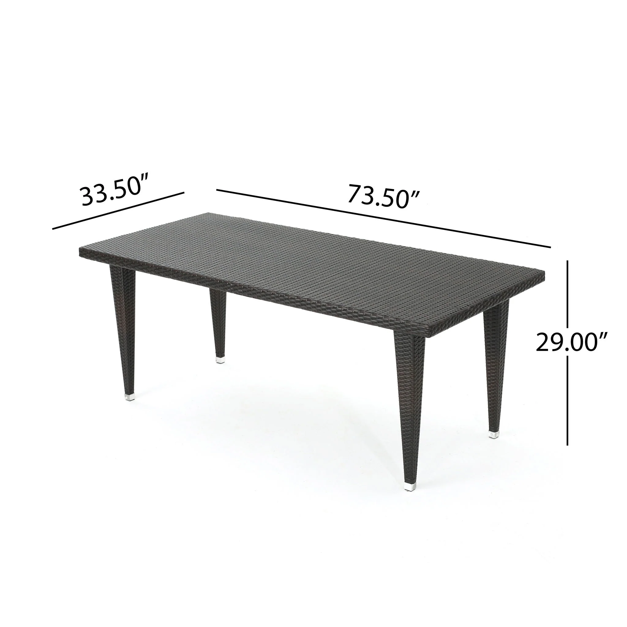 Reflect - Outdoor Dining Table With Rattan Cover - Dark Gray - Image 3