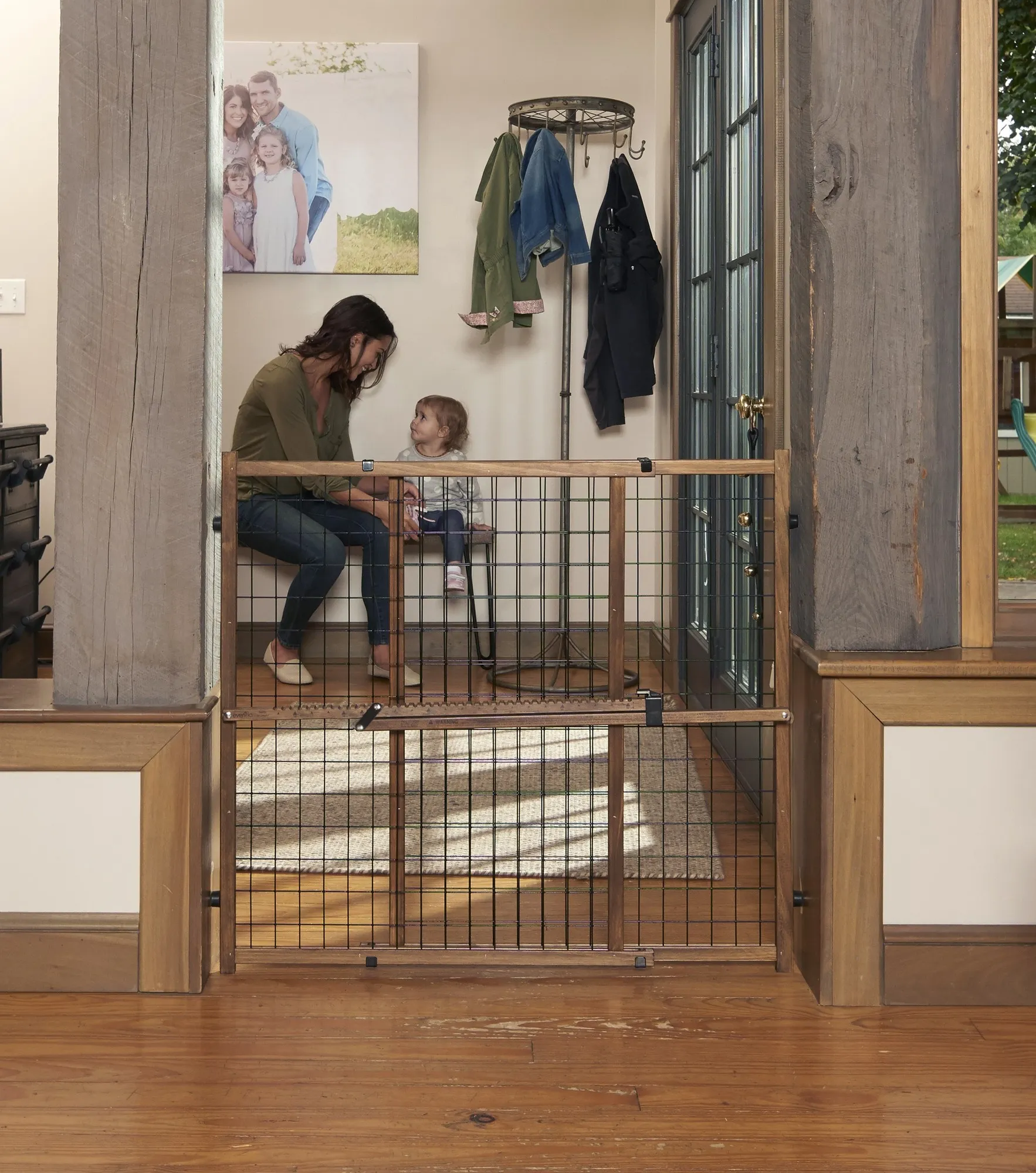 Easy Step 38.5-Inch Wide Walk Thru Baby Gate - Black - Image 2