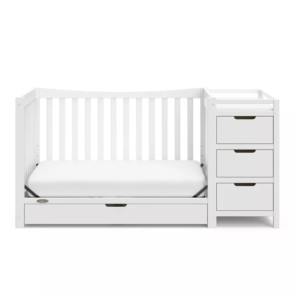 Remi 4-in-1 Convertible Crib and Changer - White - Image 3