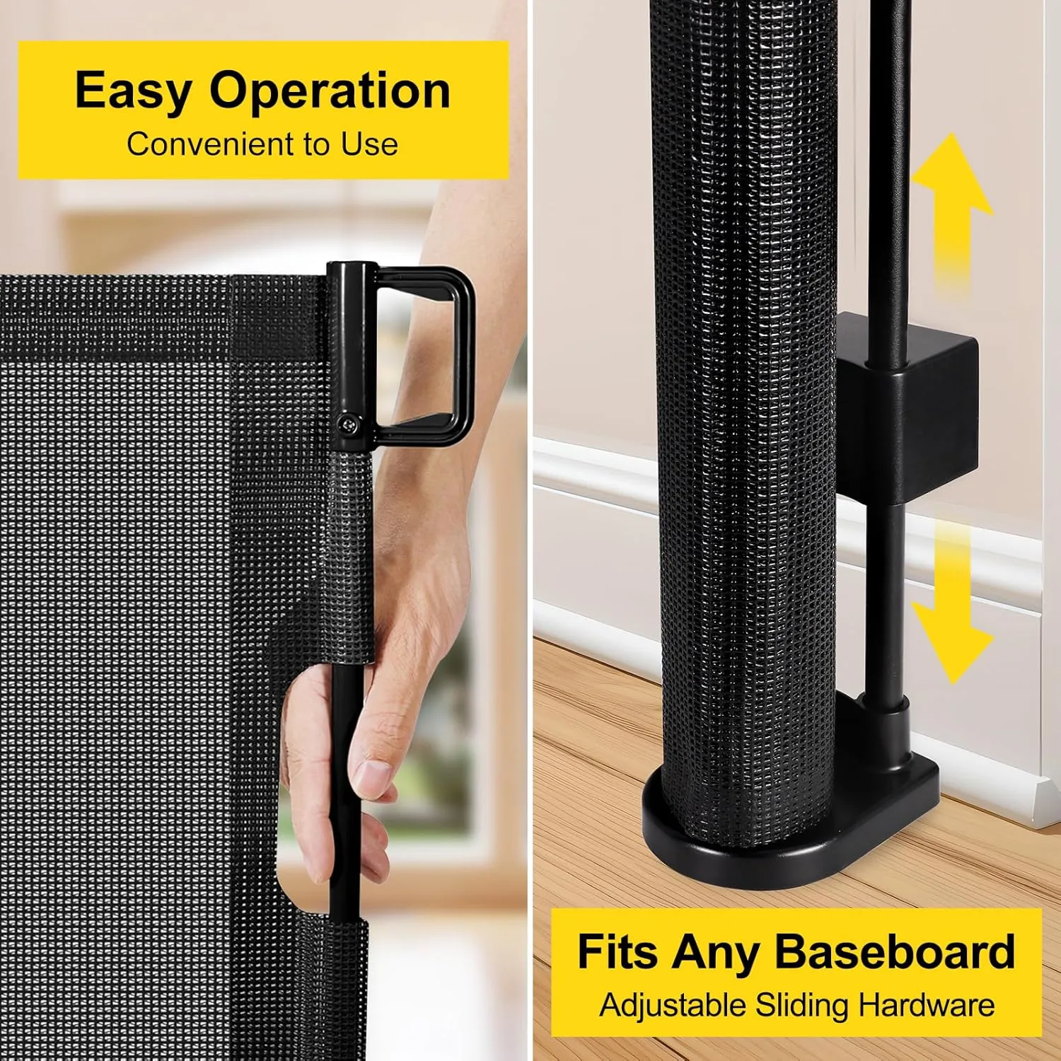 Retractable Baby Gate - Black - Image 6