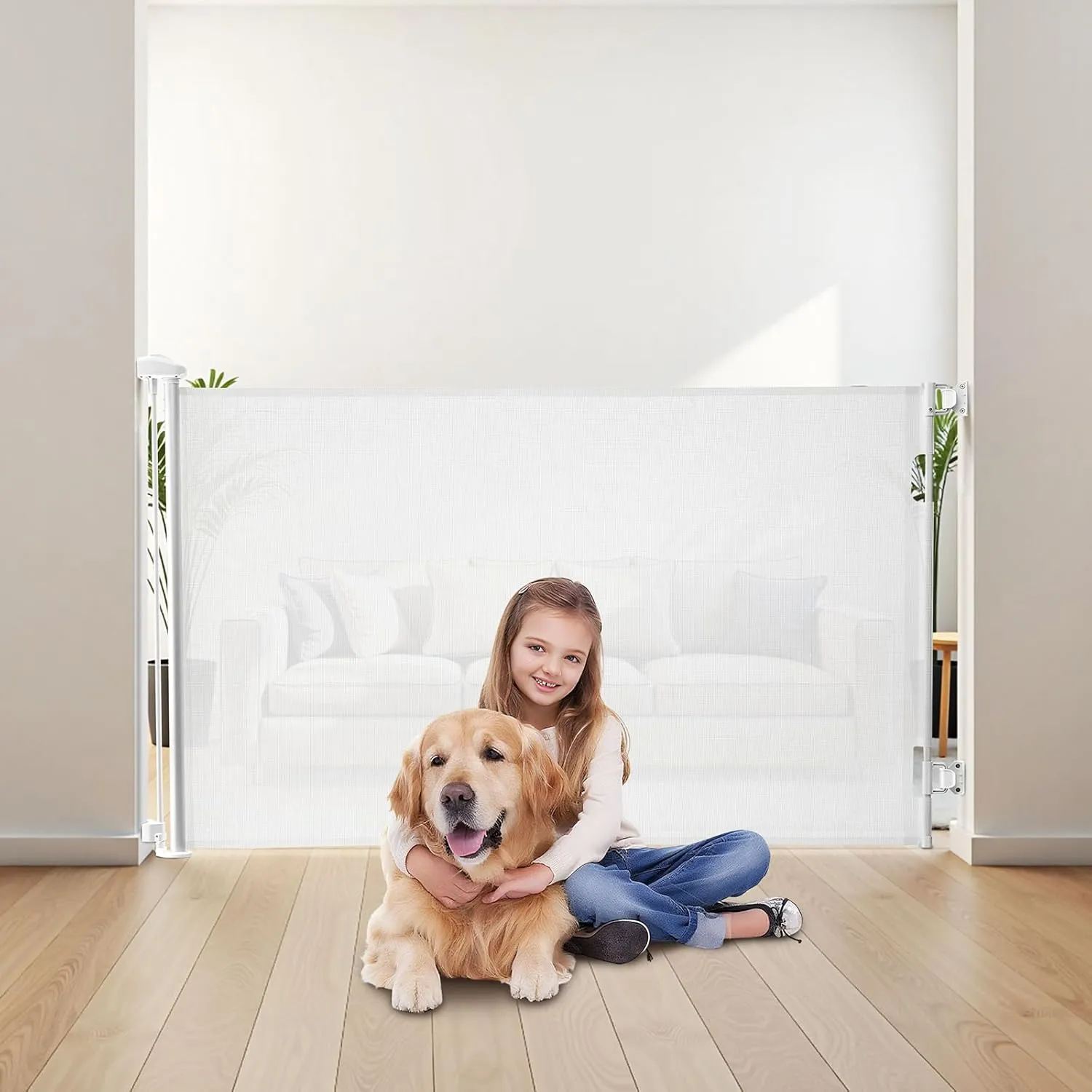 Retractable Baby Gate - White - Image 9