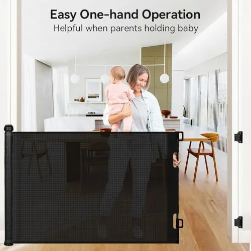 Retractable Baby/Dog Gate - Black - Image 5