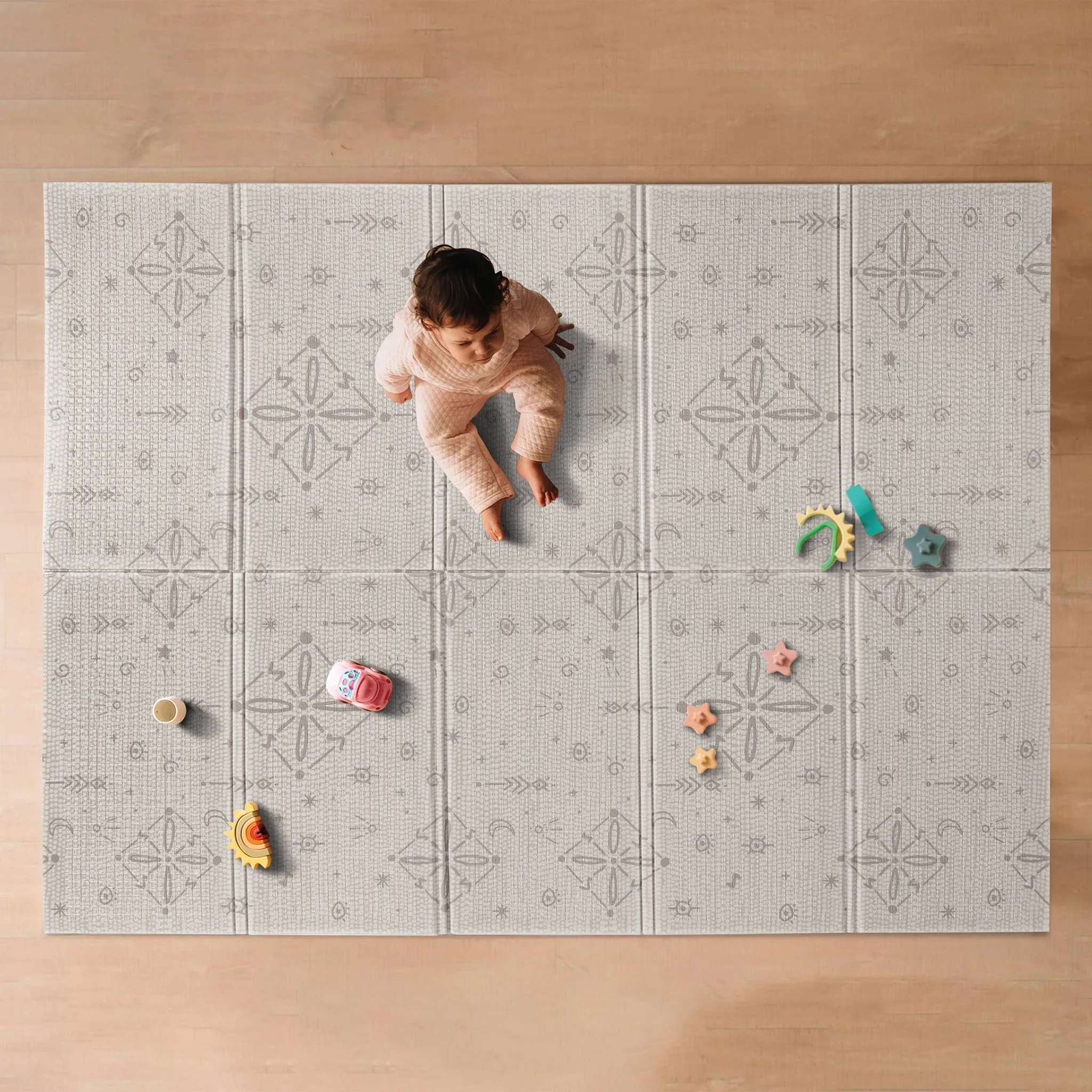 Reversible Baby Play Mat - Gray - Image 2