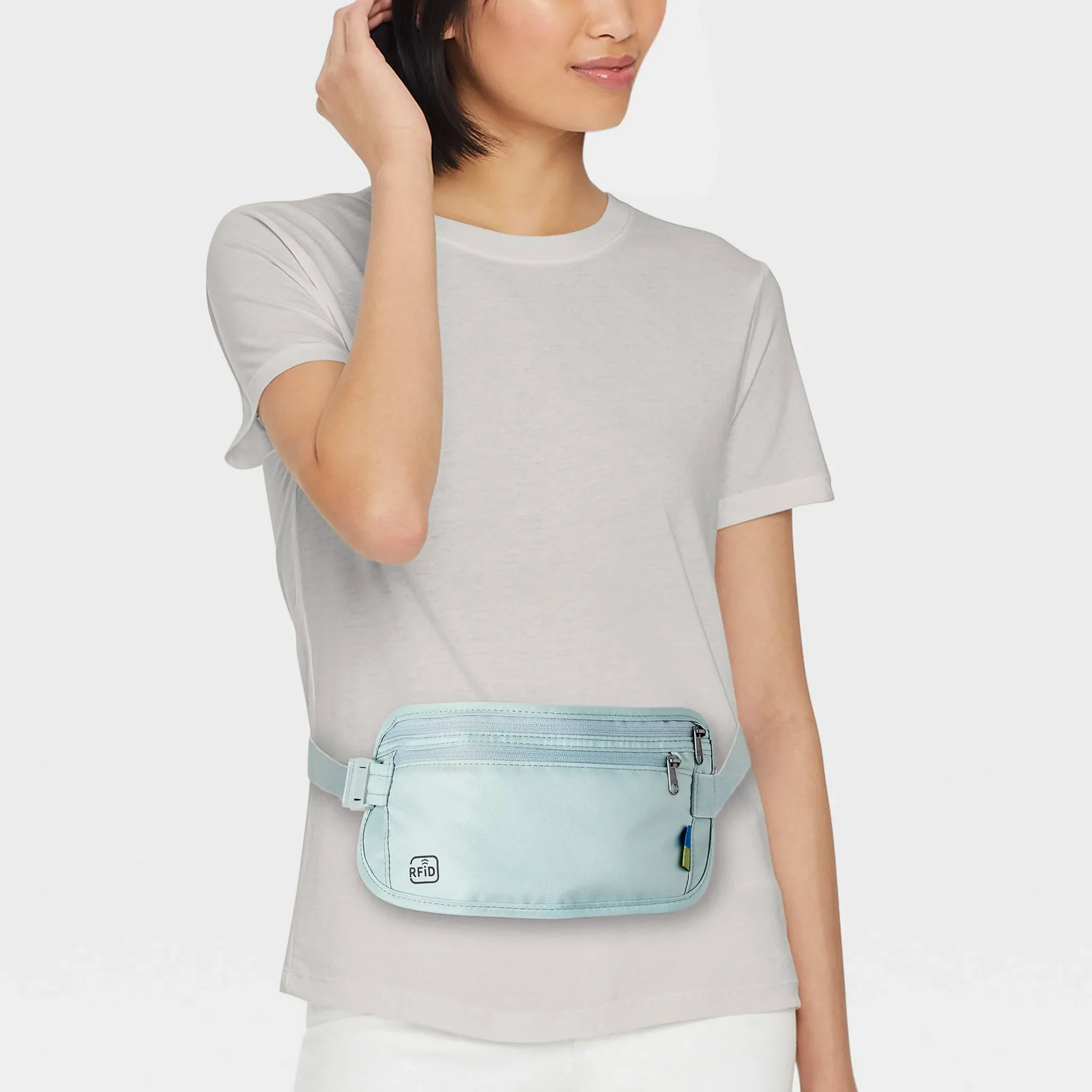 RFID Blocking Waist Pouch - Water-Resistant Belt Bag - Image 2