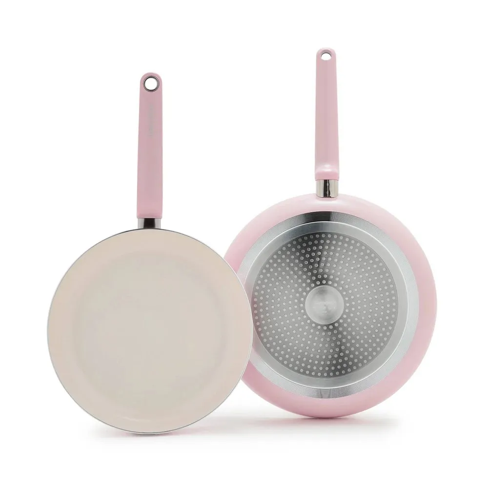 Rio Advanced 2pc 10" and 12" Ceramic Nonstick Fry Pan Set - Pink