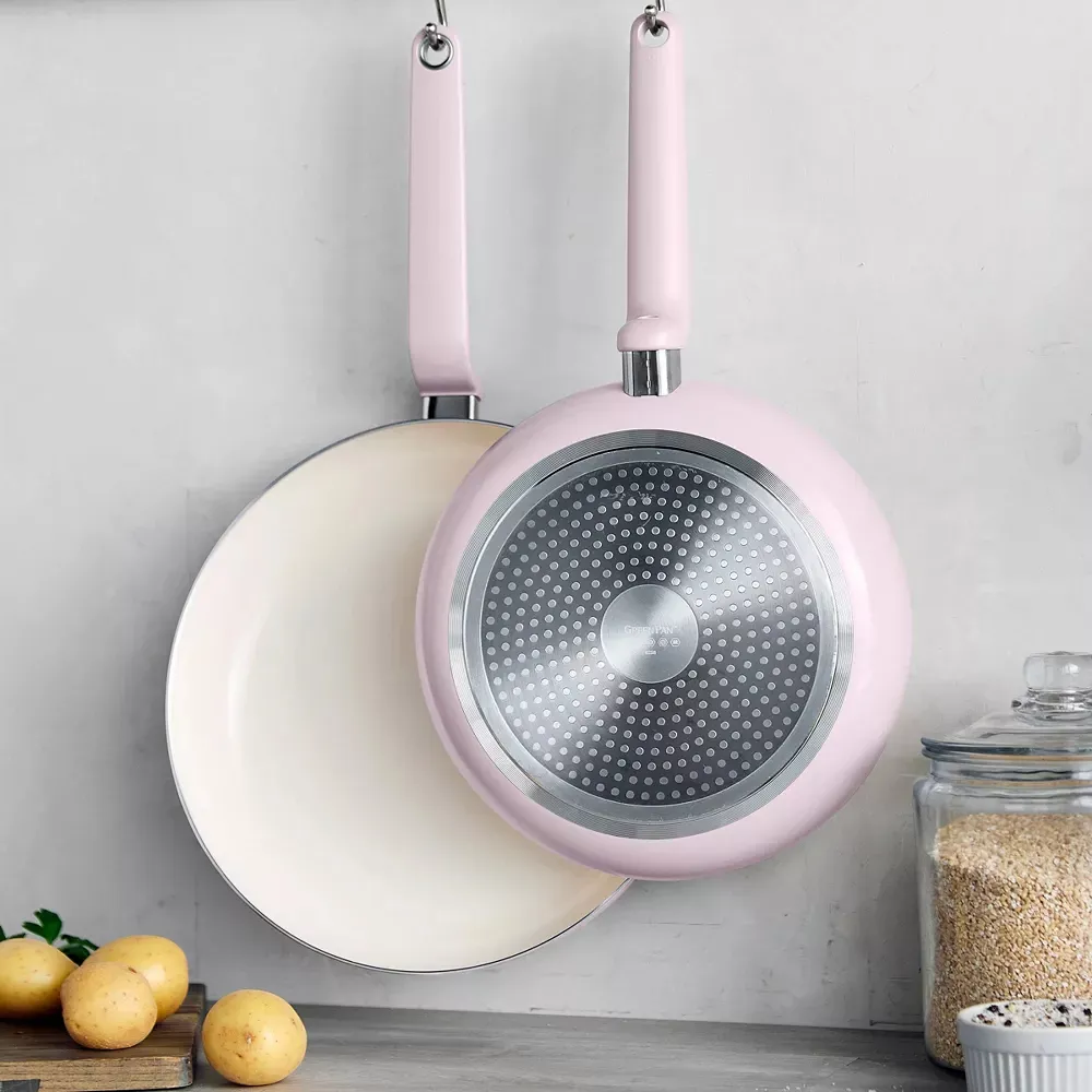 Rio Advanced 2pc 10" and 12" Ceramic Nonstick Fry Pan Set - Pink - Image 4