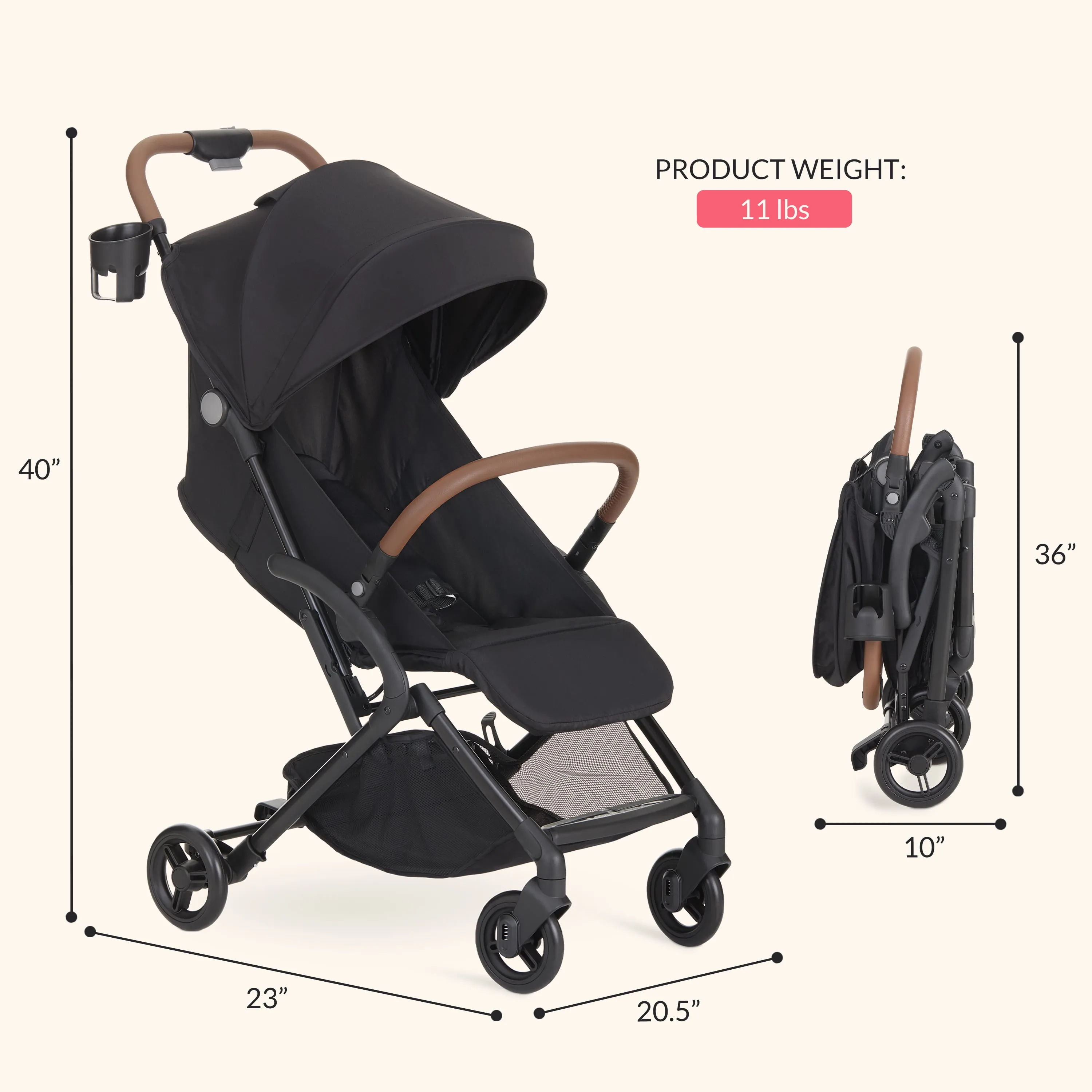 Rioglide Compact Stroller - Black - Image 3