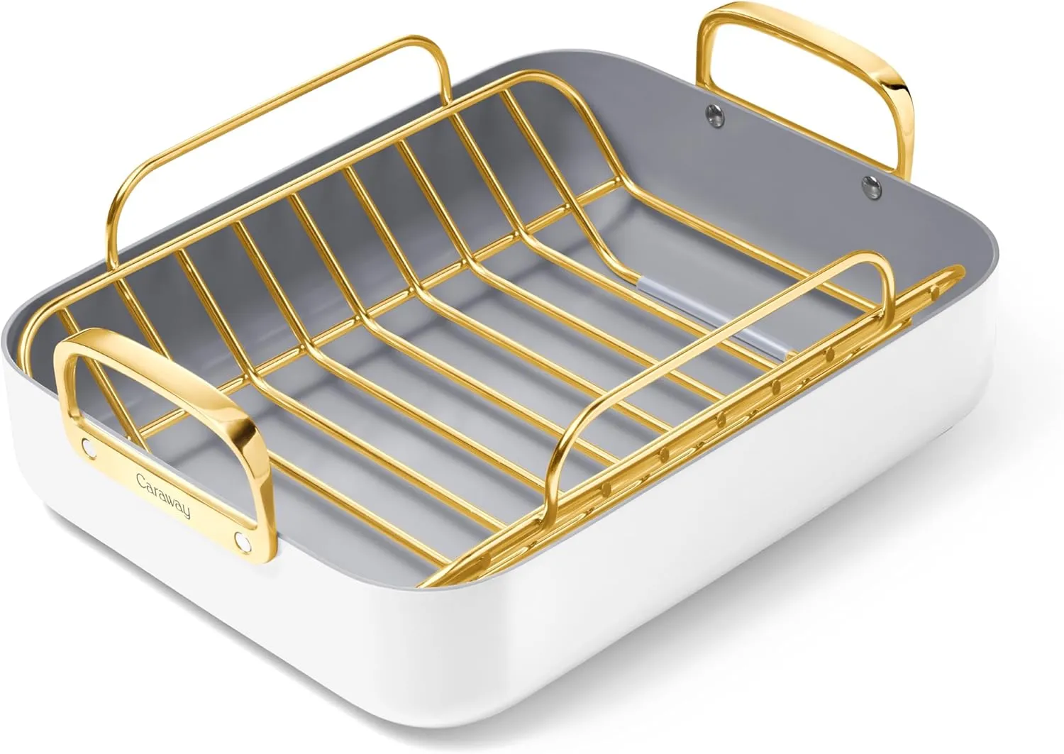 Roasting Pan with Rack - White