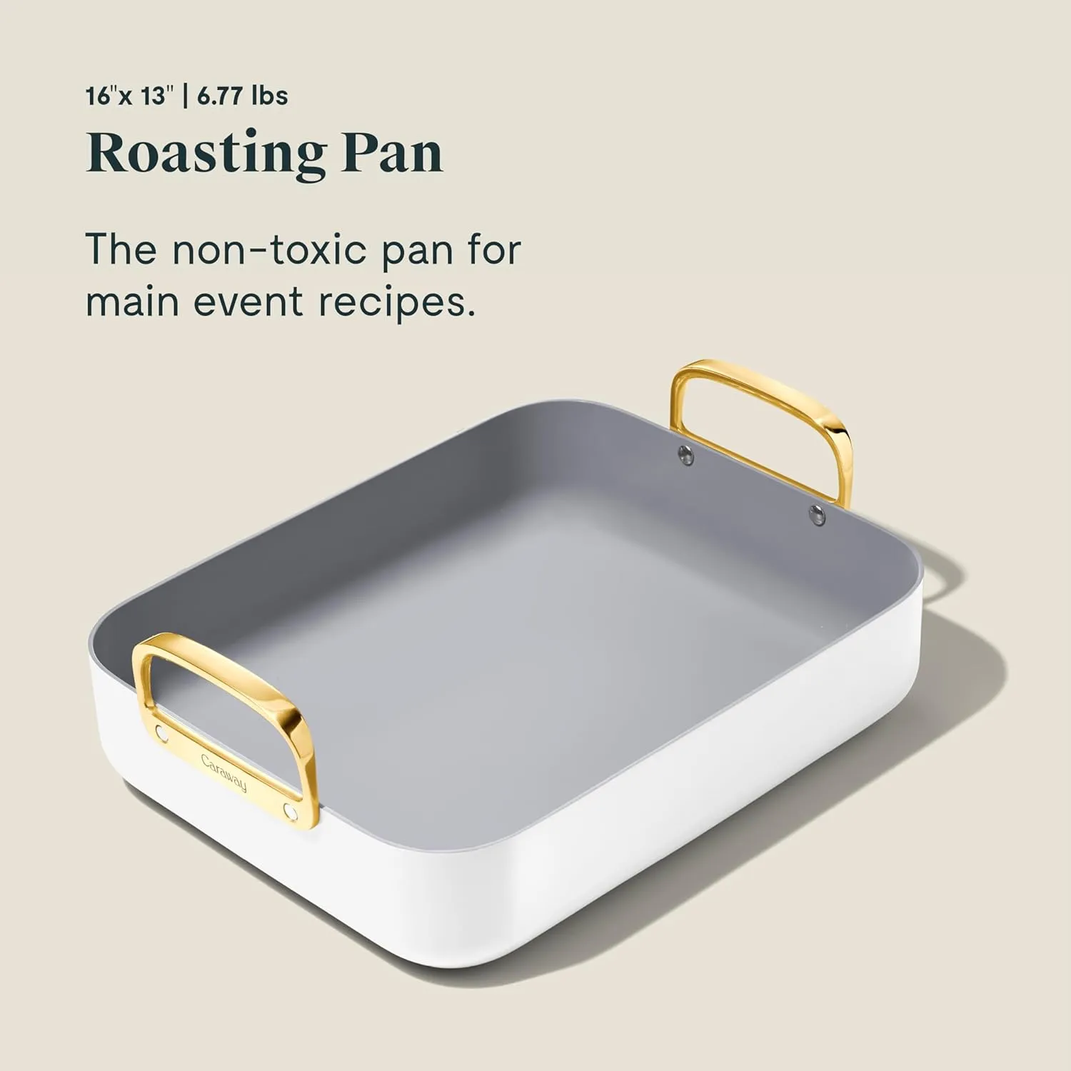 Roasting Pan with Rack - White - Image 2