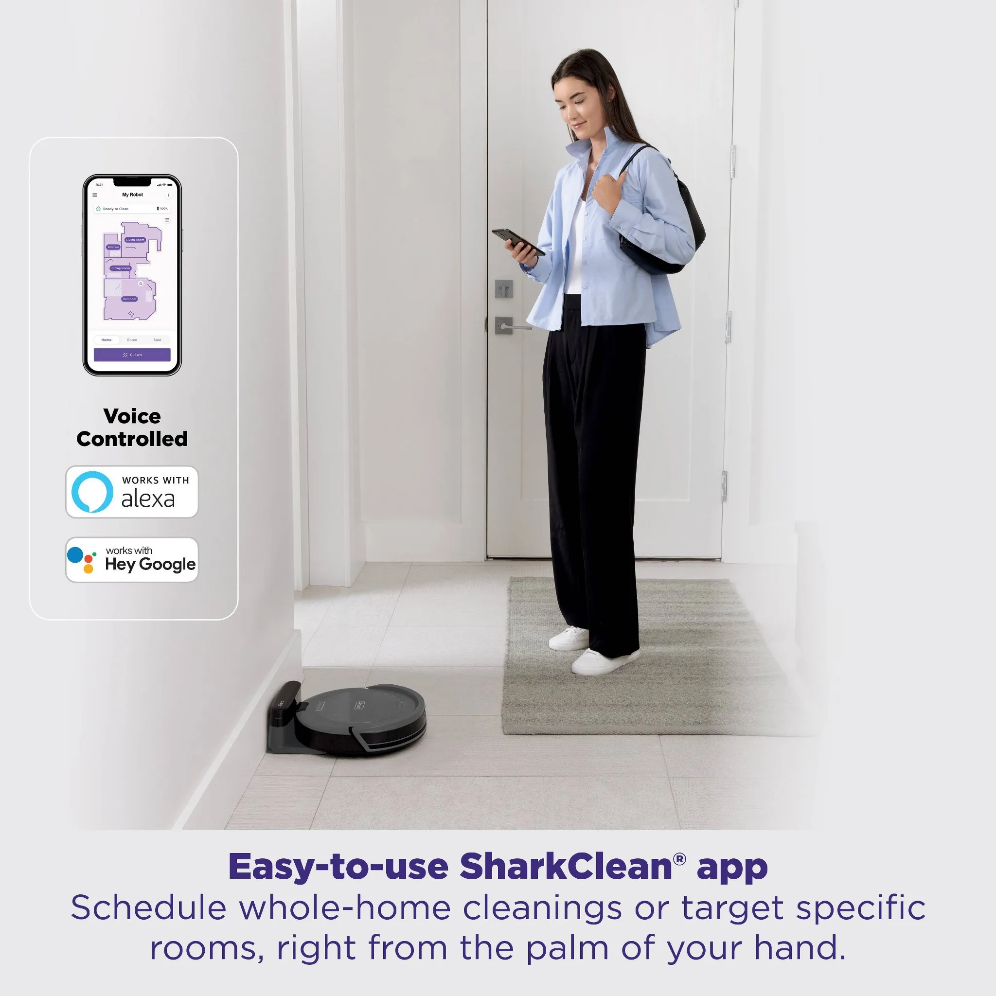 Robot Vacuum with SmartPath Navigation - Gray - Image 7