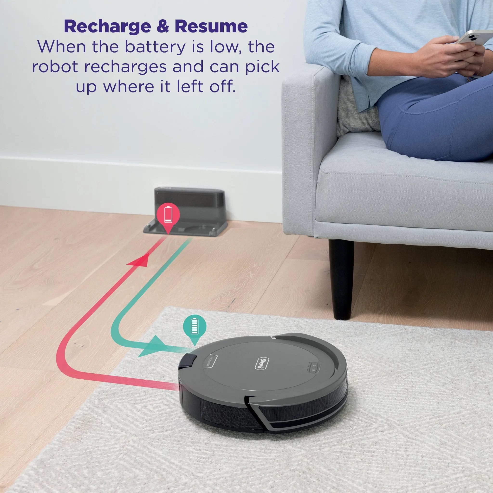 Robot Vacuum with SmartPath Navigation - Gray - Image 8