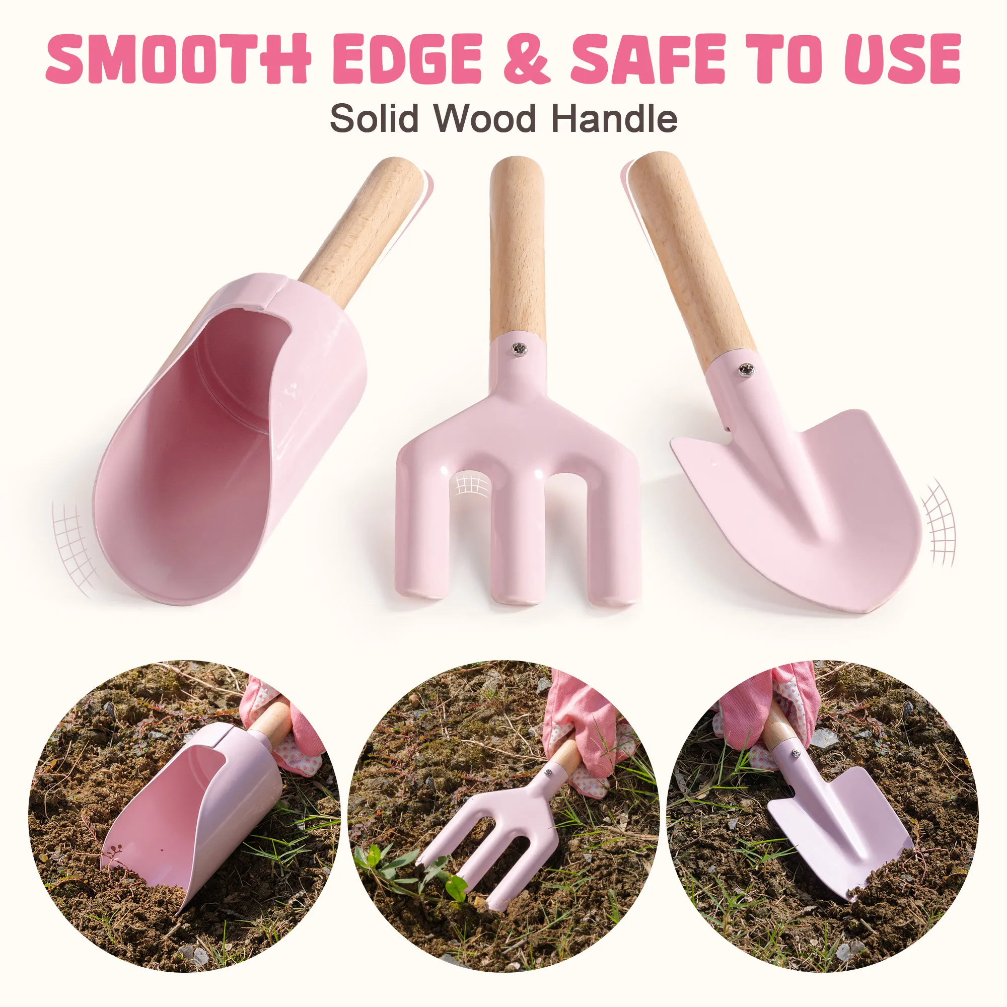 Kids Gardening Set Series - Light Pink - Image 8