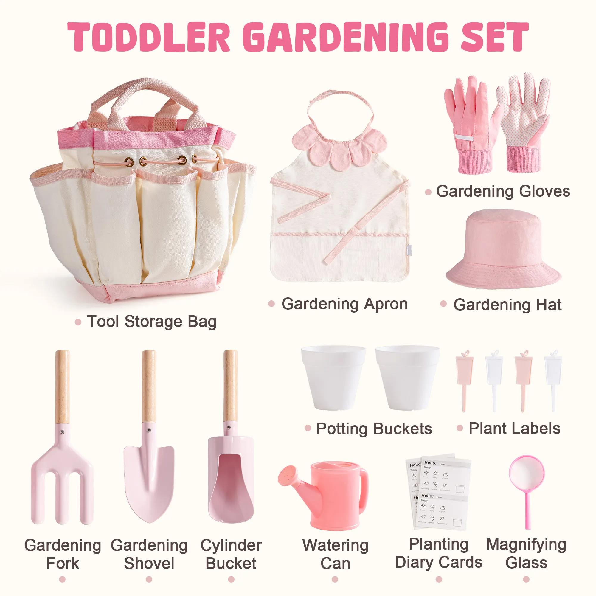 Kids Gardening Set Series - Light Pink - Image 9