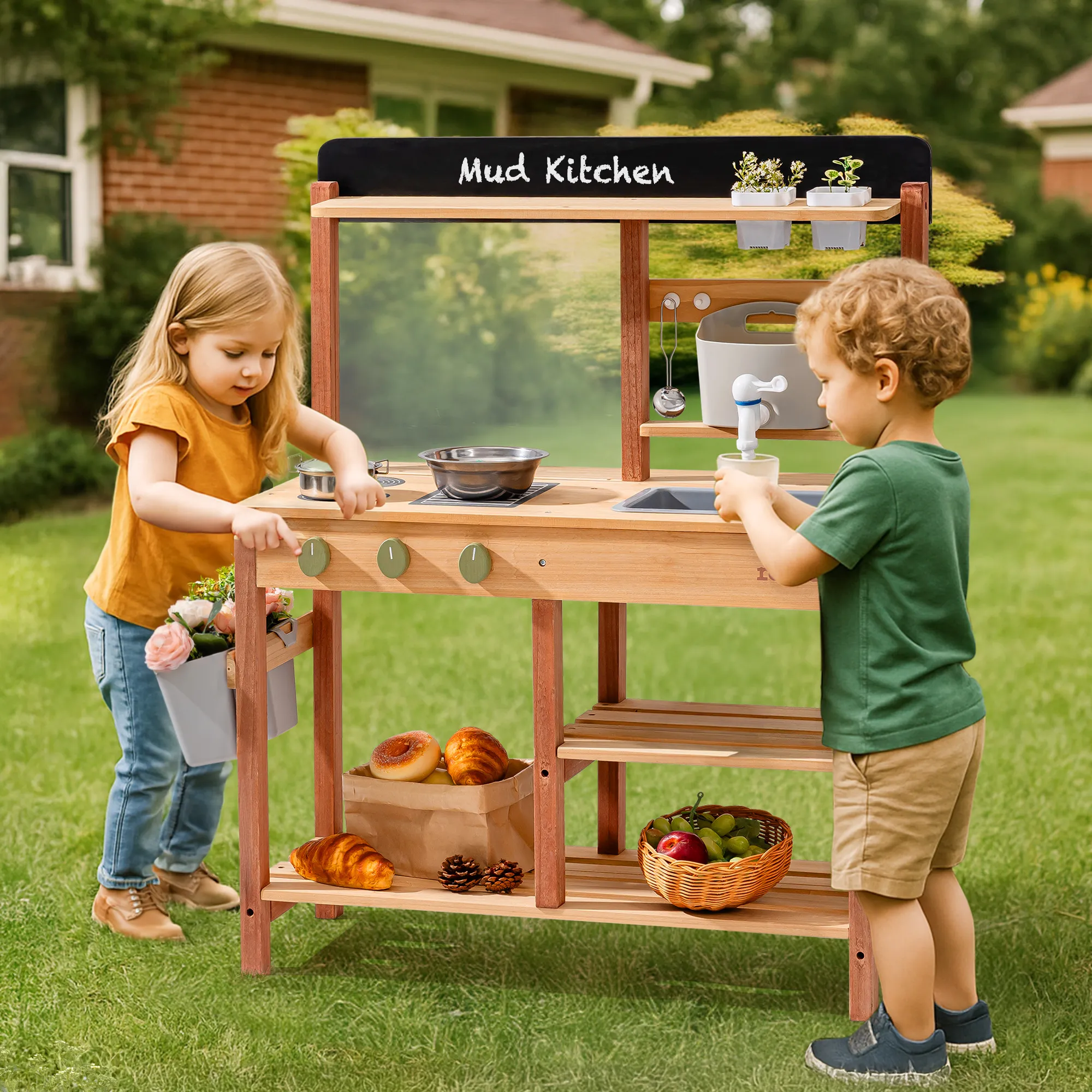 Outdoor Mud Kitchen - Caramel - Image 3