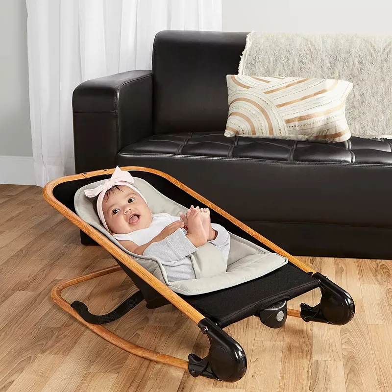 Rock With Me 2-in-1 Baby Rocker - Black & Grey - Image 5