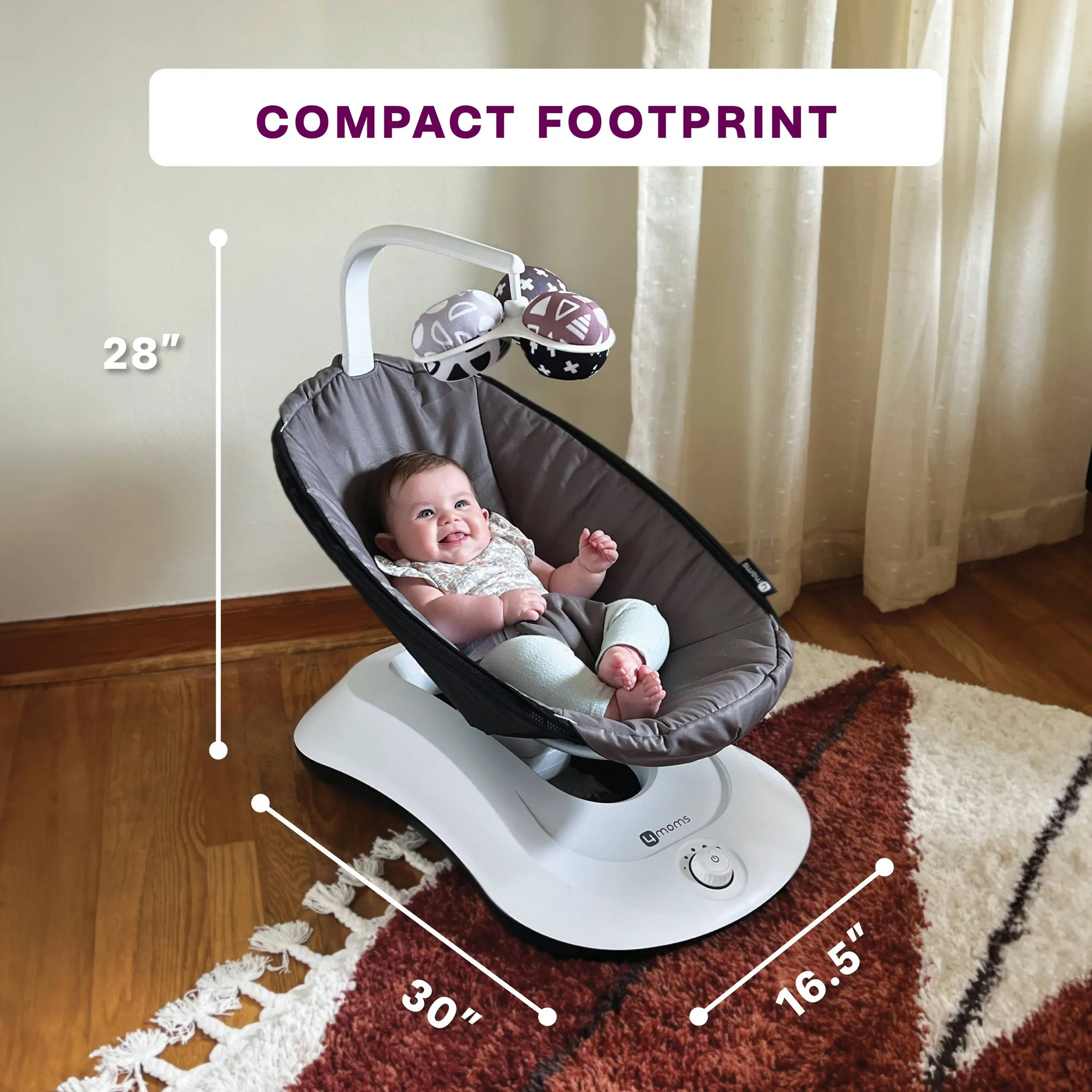 Rockaroo Baby Rocker – Graphite - Image 6