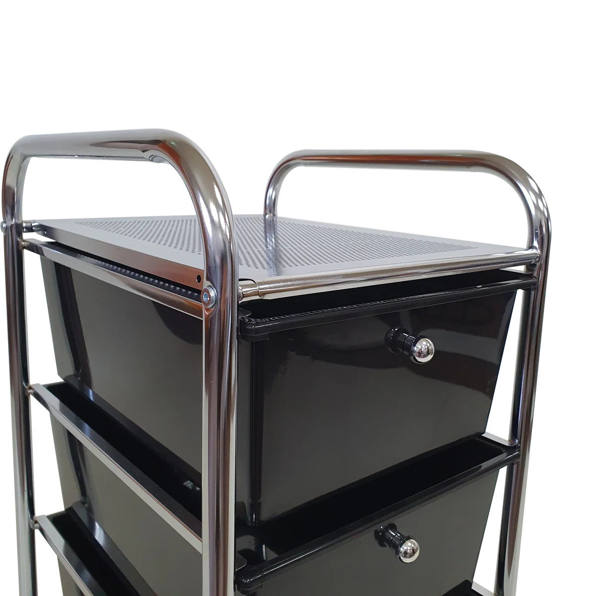 Rolling Storage Cart and Organizer With Plastic Drawers - Image 3