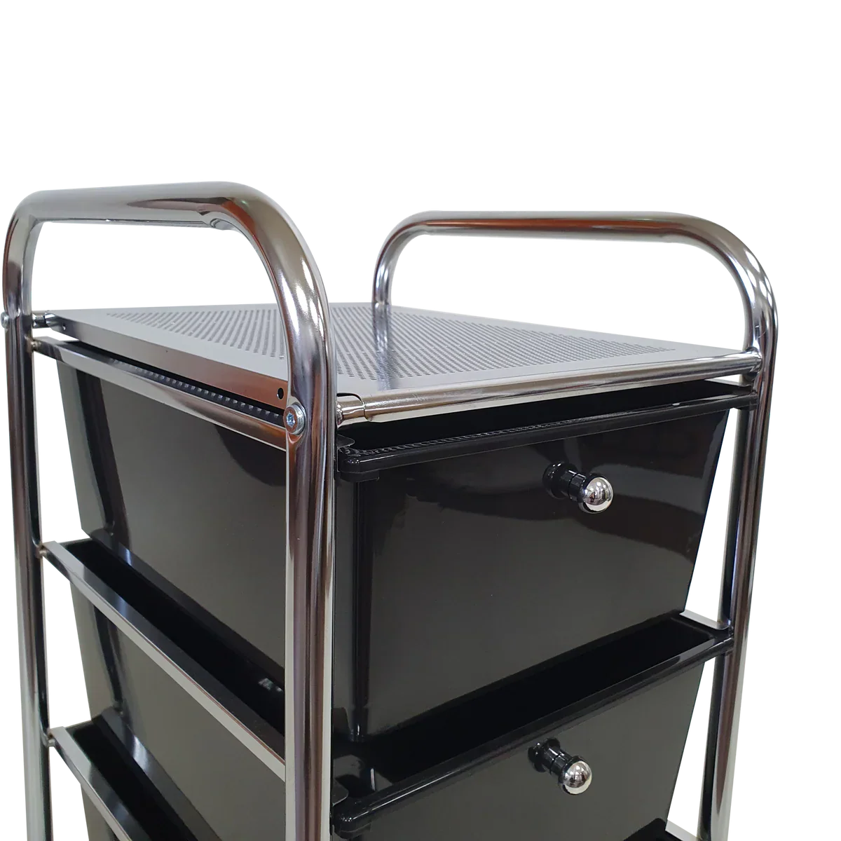 Rolling Storage Cart and Organizer With Plastic Drawers - Image 4