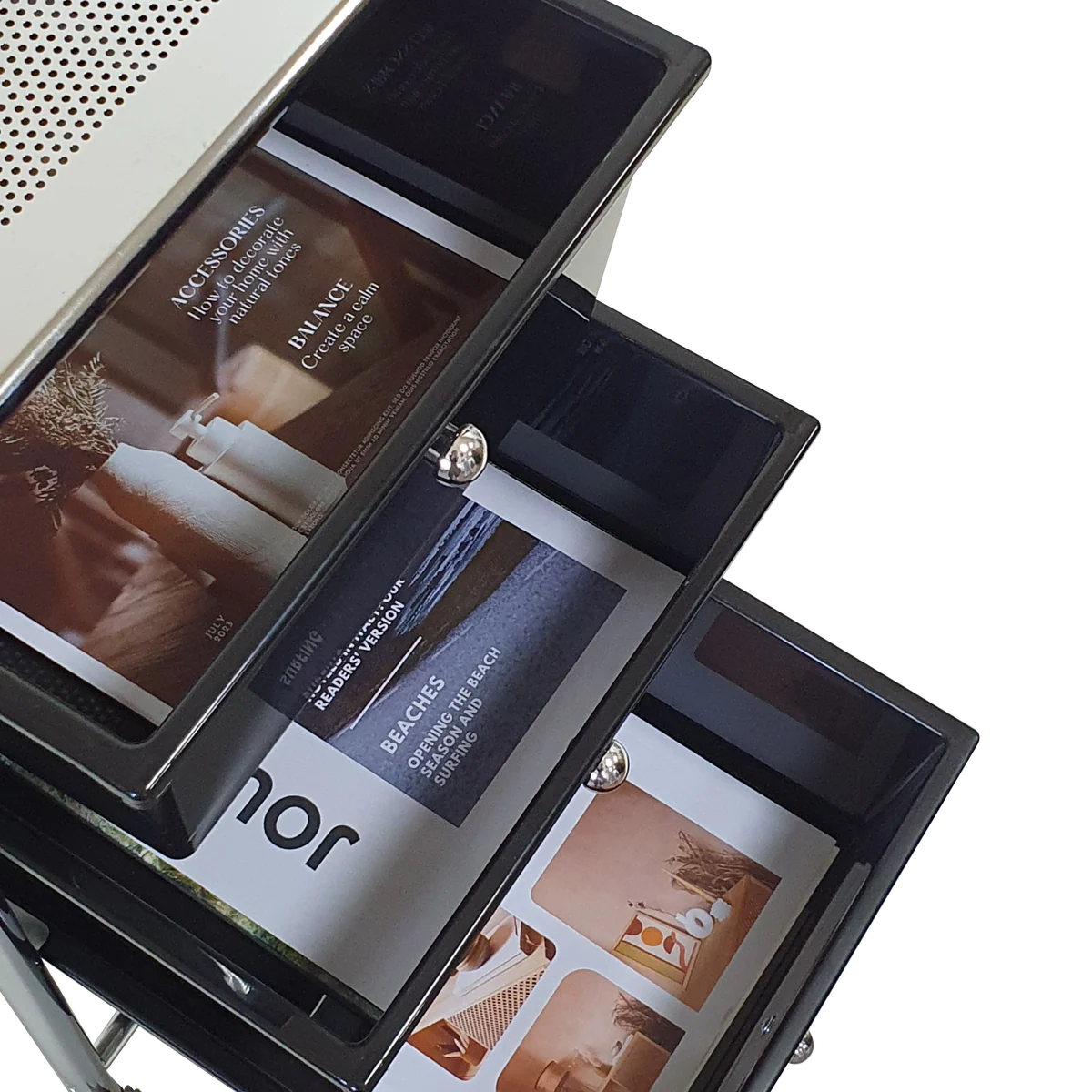 Rolling Storage Cart and Organizer With Plastic Drawers - Image 5