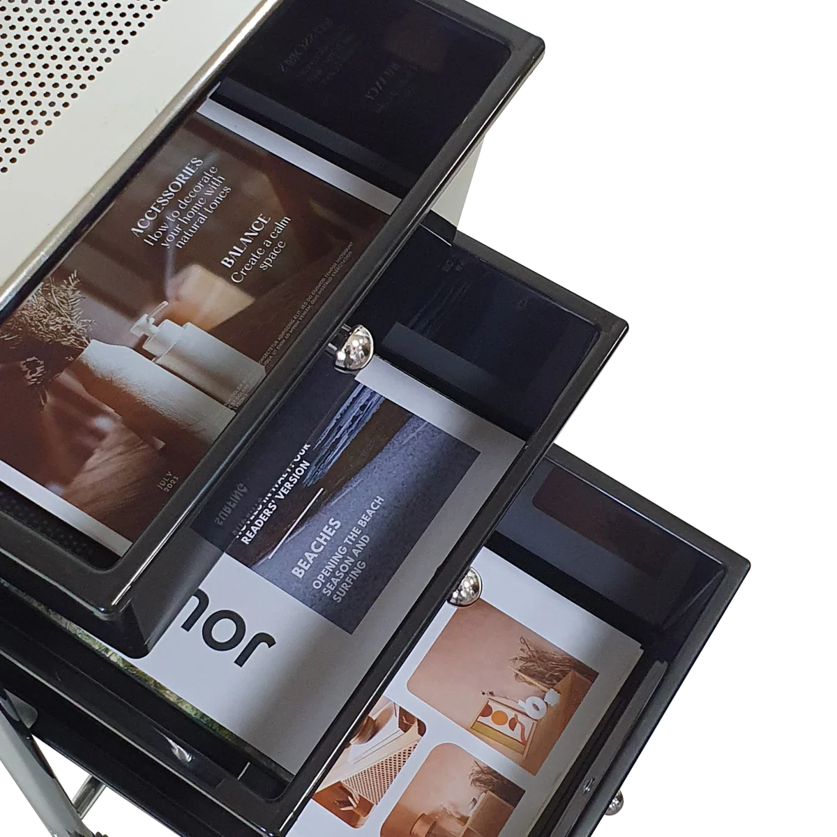 Rolling Storage Cart and Organizer With Plastic Drawers - Image 6