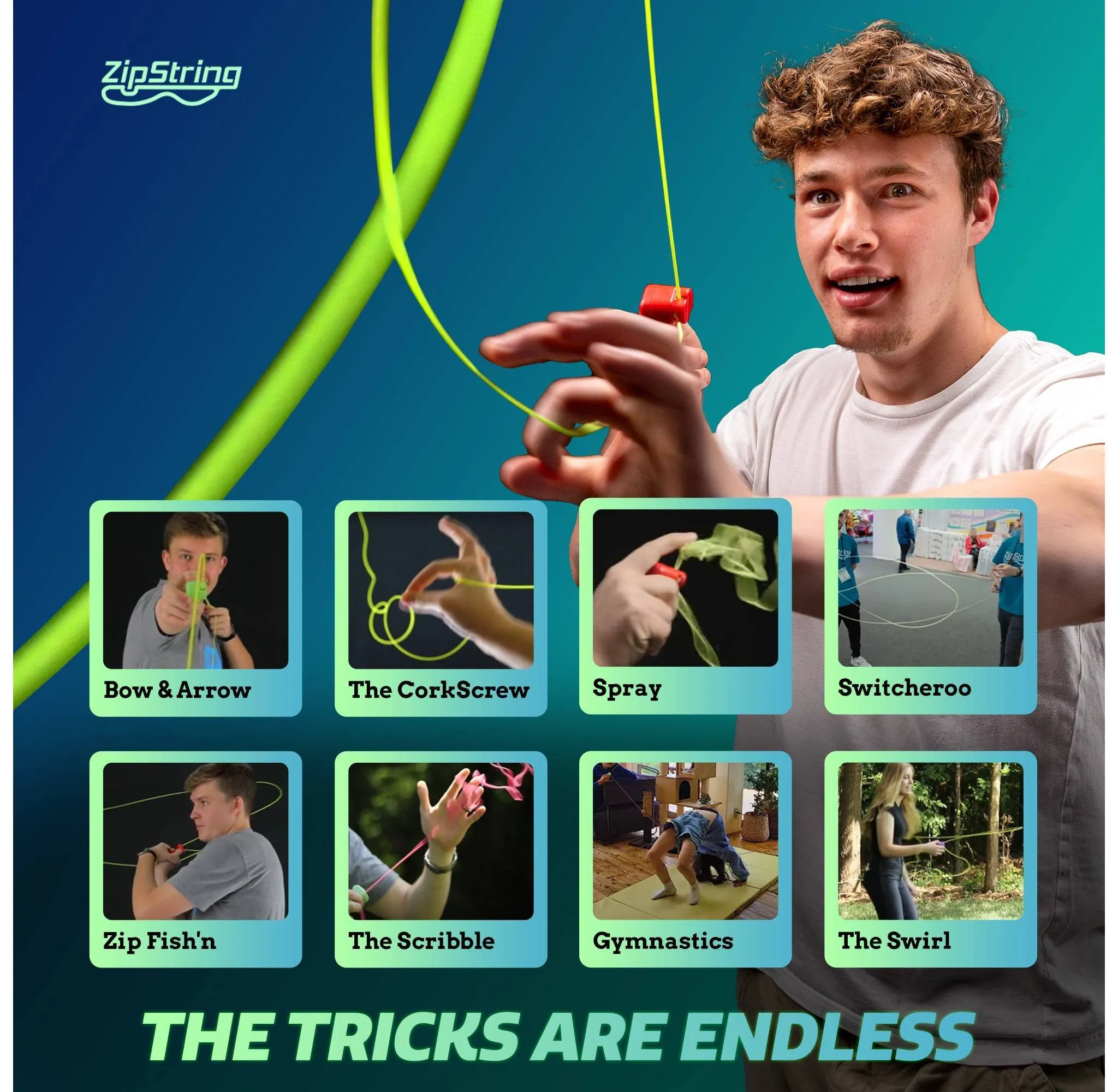 Rope Launcher Toy - Blue - Image 3