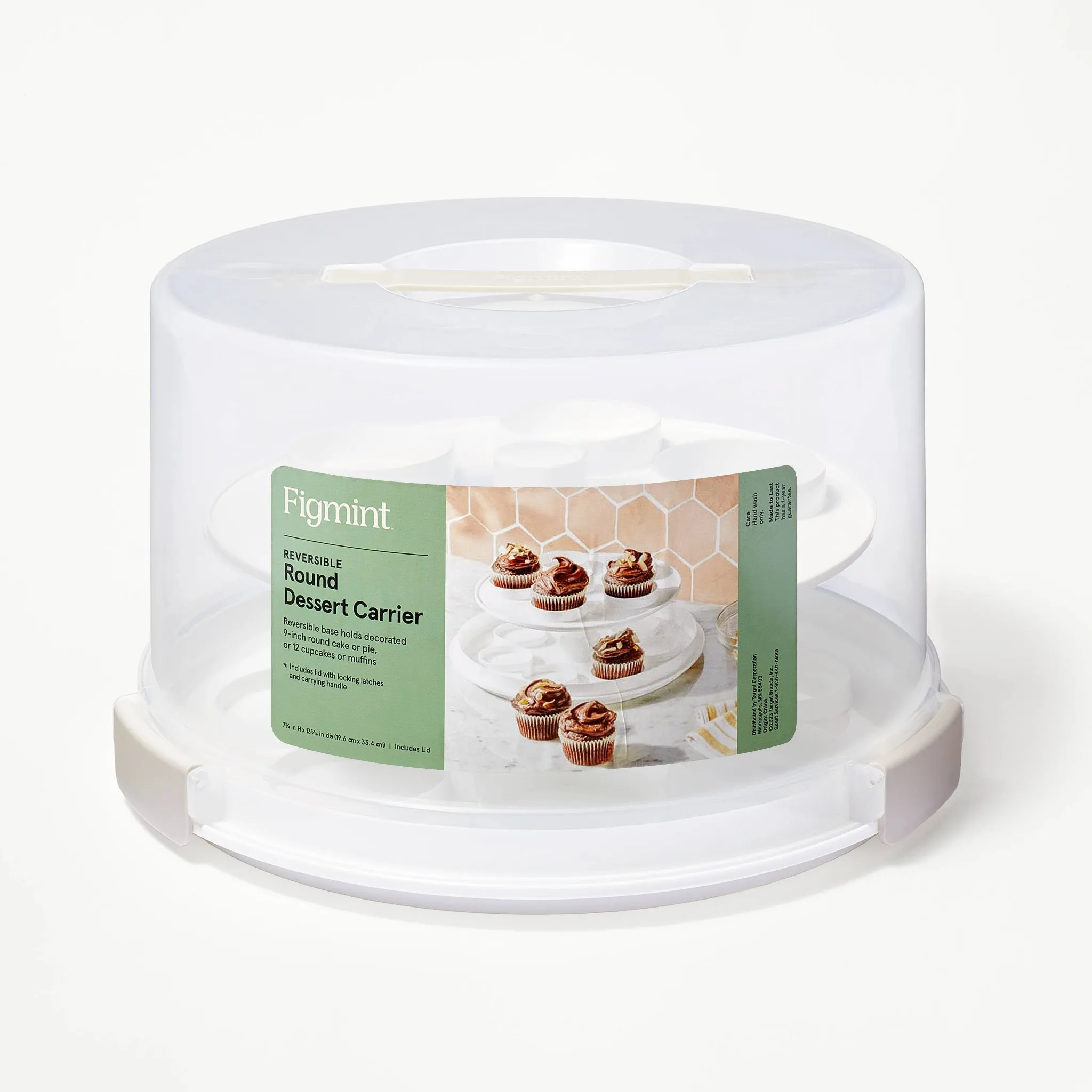 Round Cake Carrier White/Clear - Image 5