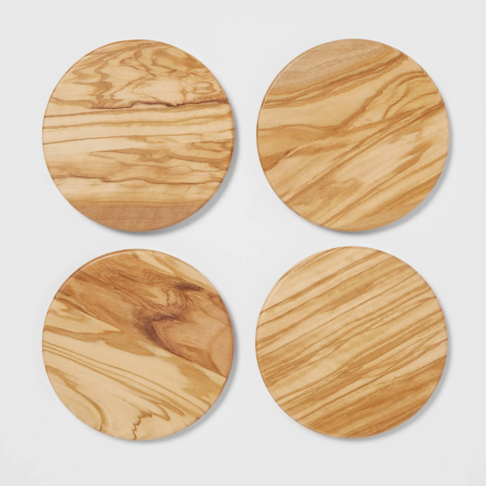 Round Olivewood Coasters - 4 Pack - Image 3