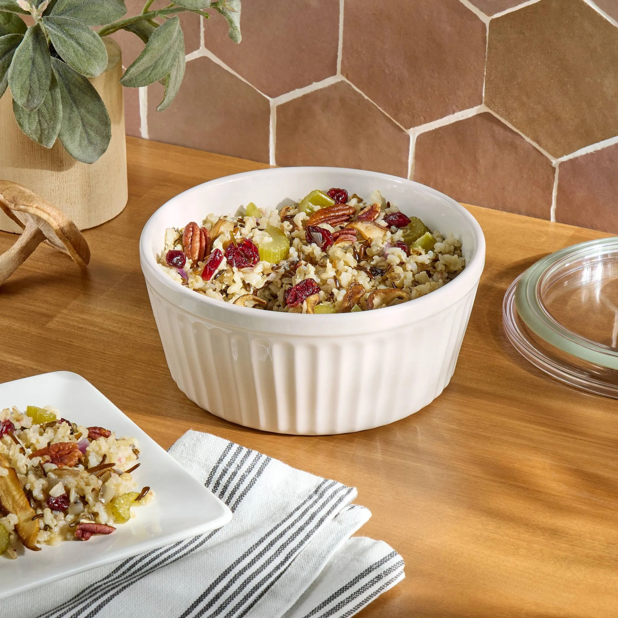 Round Stoneware Food Storage Container - Image 2