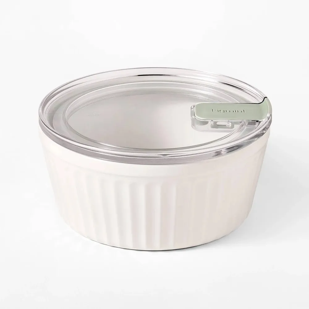 Round Stoneware Food Storage Container - Image 5