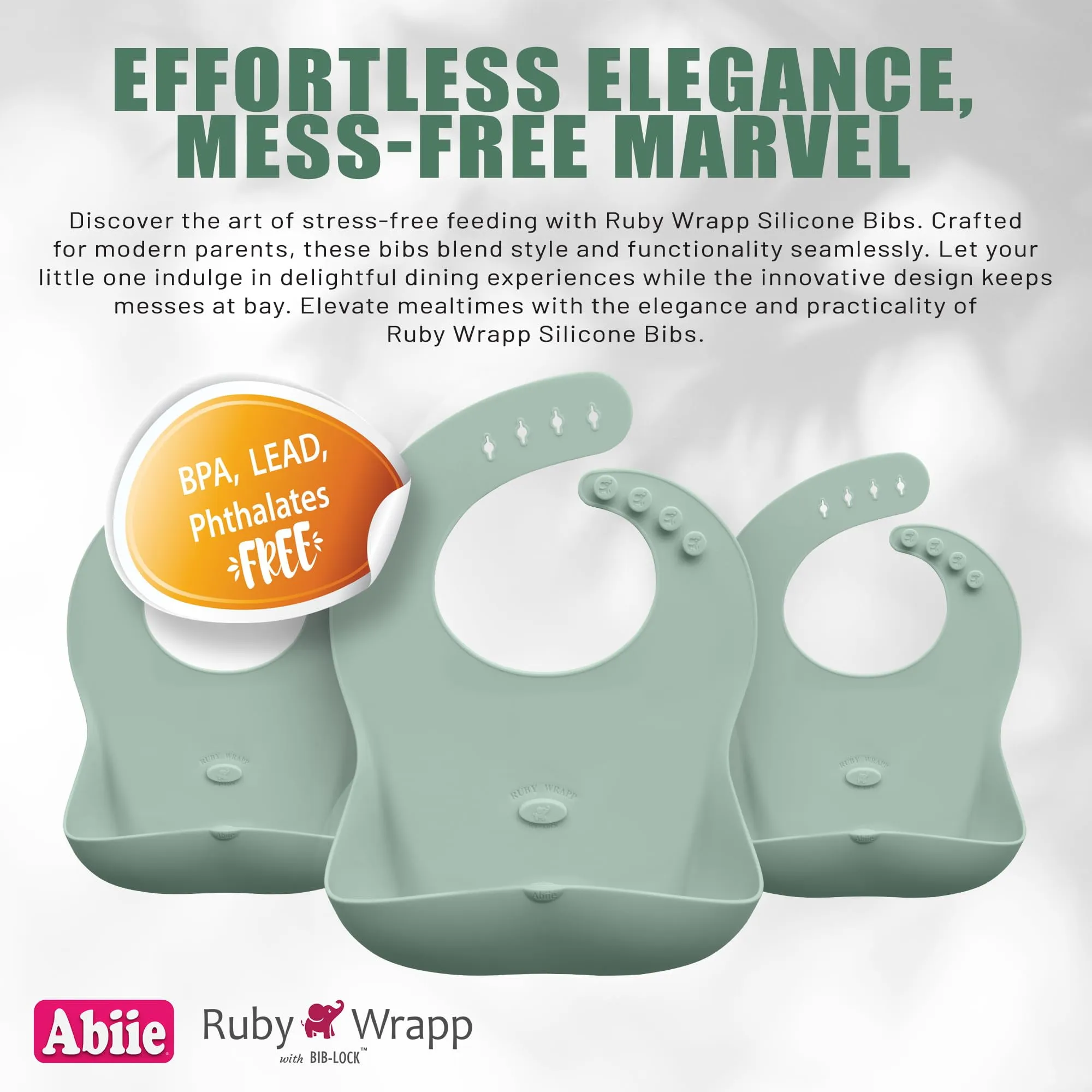 Ruby Wrapp Silicone Bibs - Apricot Blush and Terra Cotta - Image 3