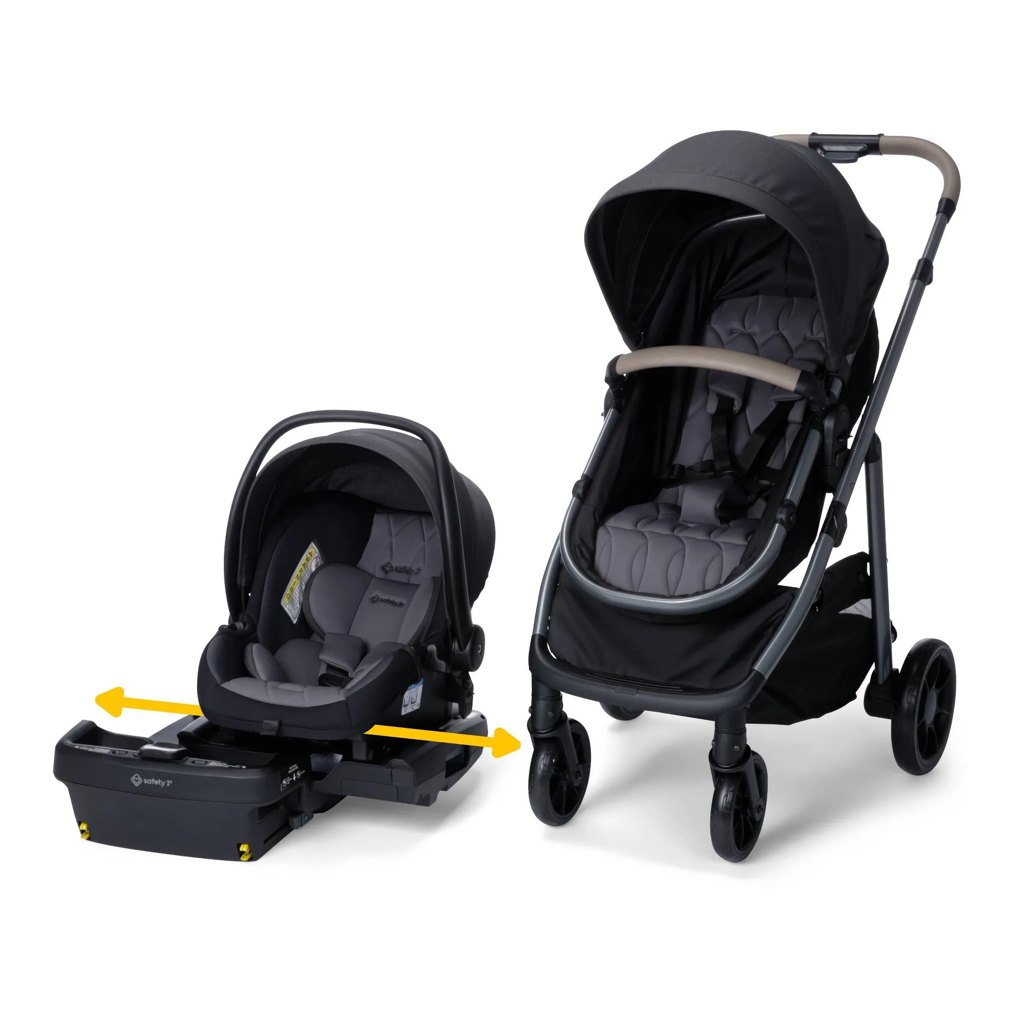 OnBoard Slide 6-in-1 Travel System with Safety Slide Base - Gray