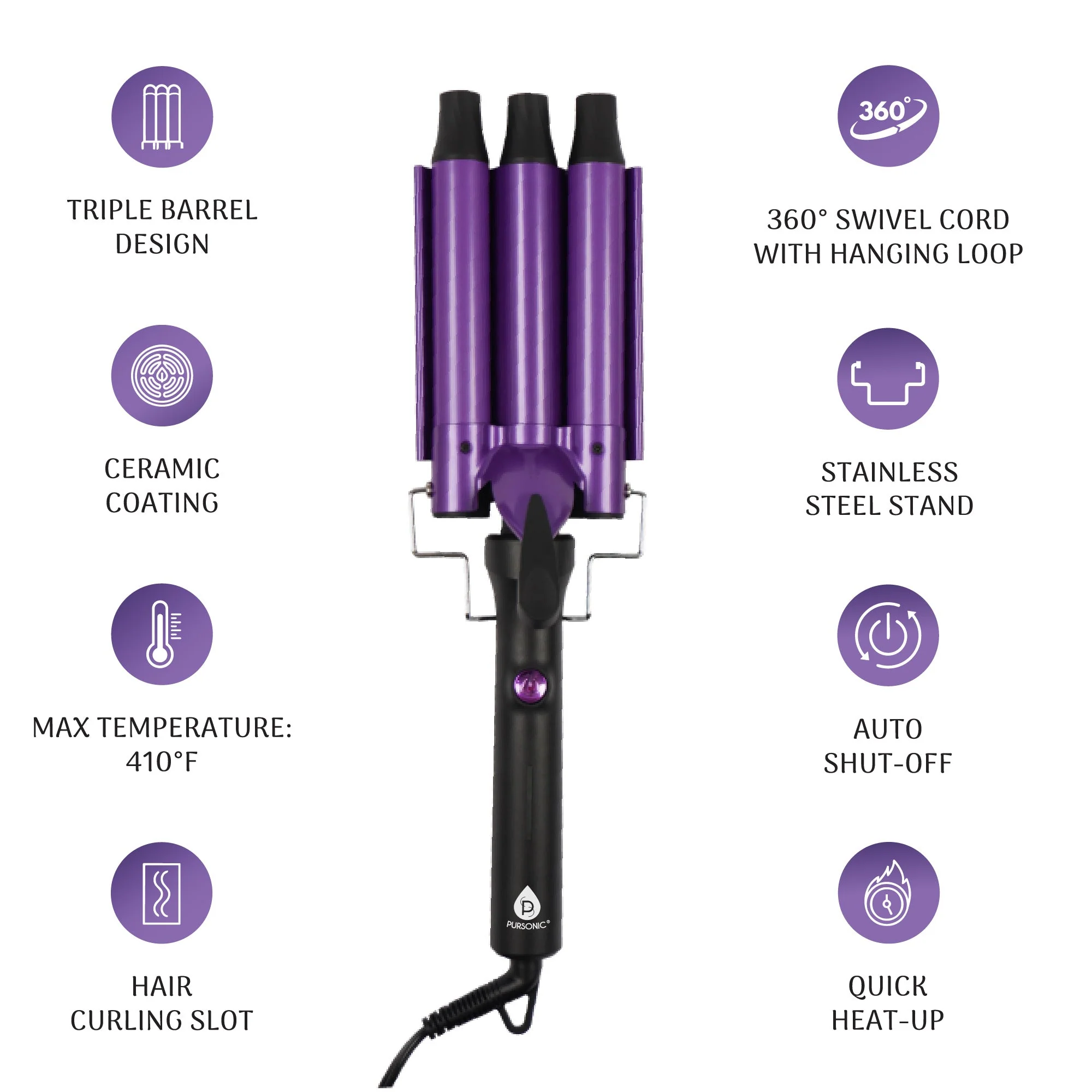Salon-Quality Hair Duo: Triple Barrel Hair Curler & One Step Volumizing Hair Dryer - Image 5