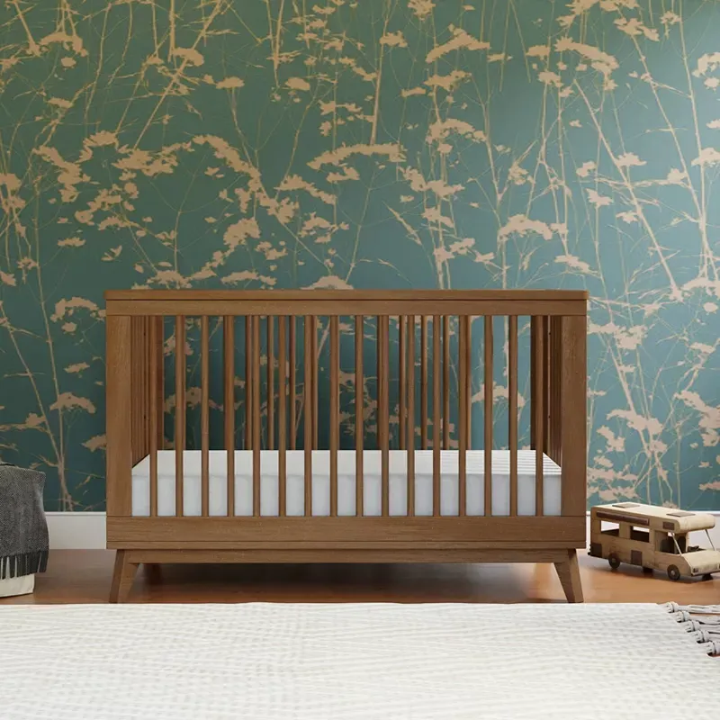 Scoot 3-in-1 Convertible Crib with Toddler Rail - Natural Walnut - Image 4