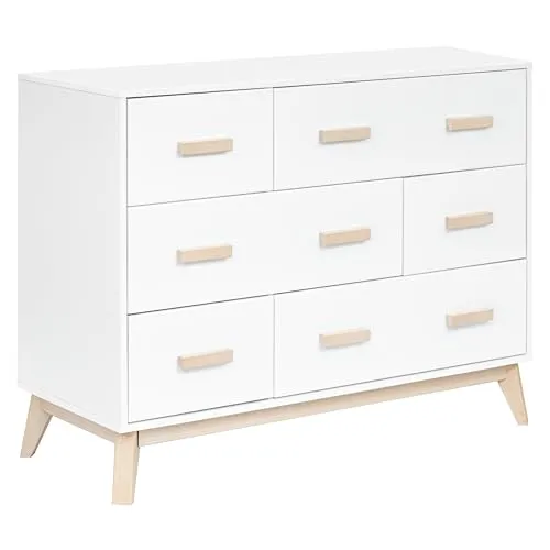 Scoot 6-Drawer Dresser - White/Washed Natural - Image 2