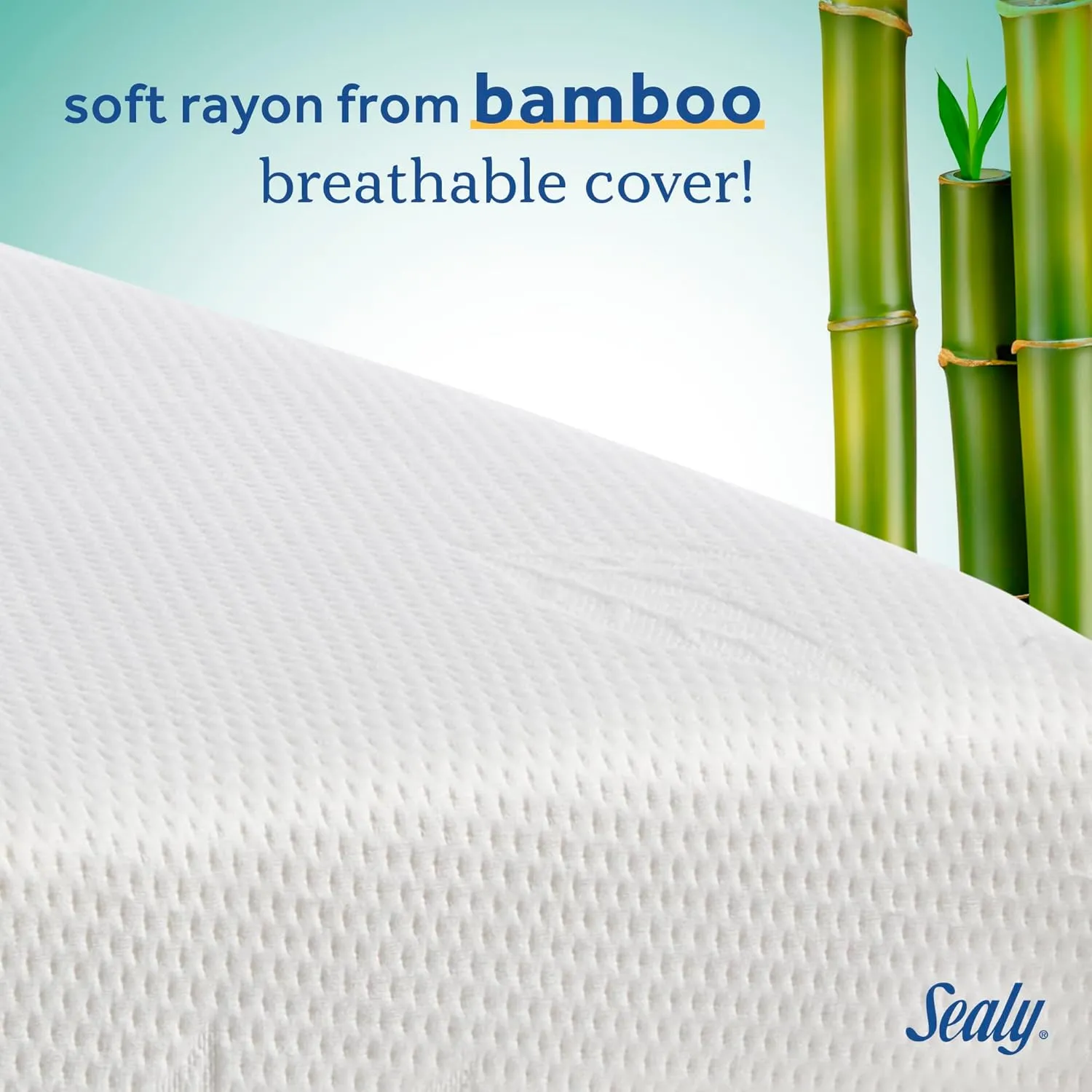 Sealy Cozy Brilliance Breathable Bamboo Rayon Hypoallergenic Baby Crib Mattress & Toddler Bed Mattress - Image 3