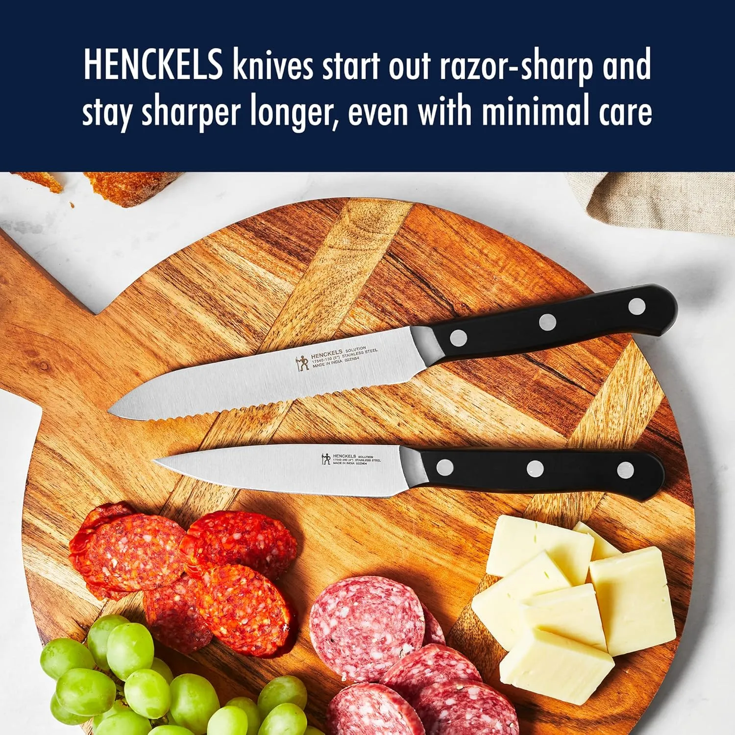 Self-Sharpening Knife Block Set - Black - Image 4