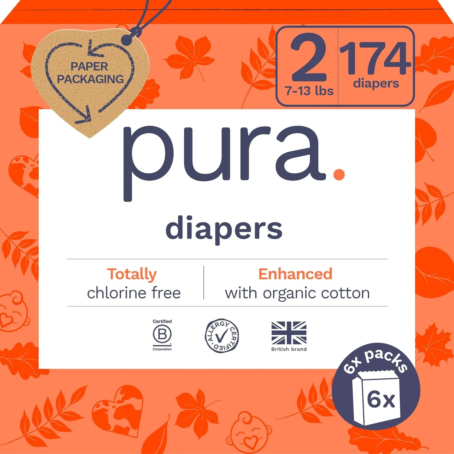 Sensitive Soft Sustainable Baby Diapers Size 2, 174 Count - Image 3