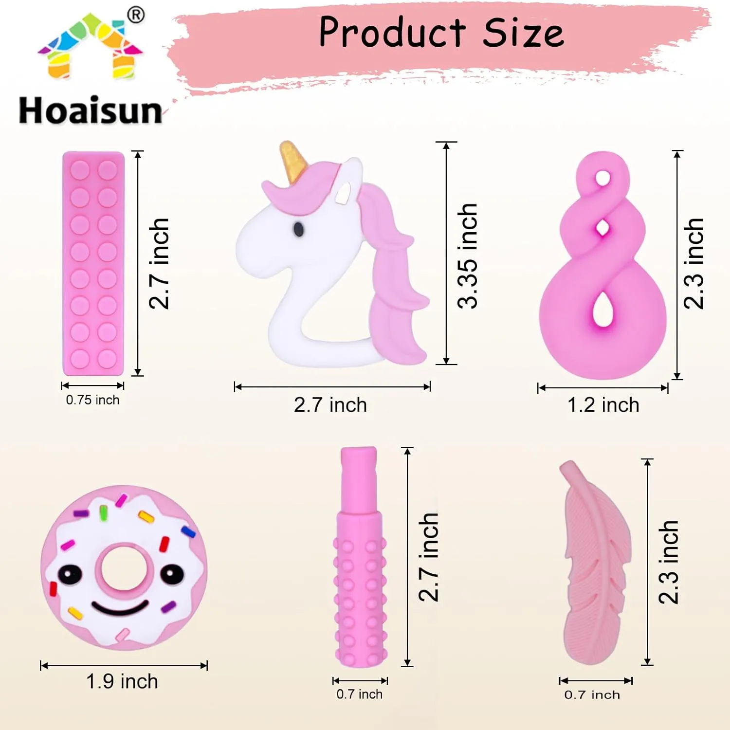 Sensory Chew Necklaces for Kids - Pink - Image 4