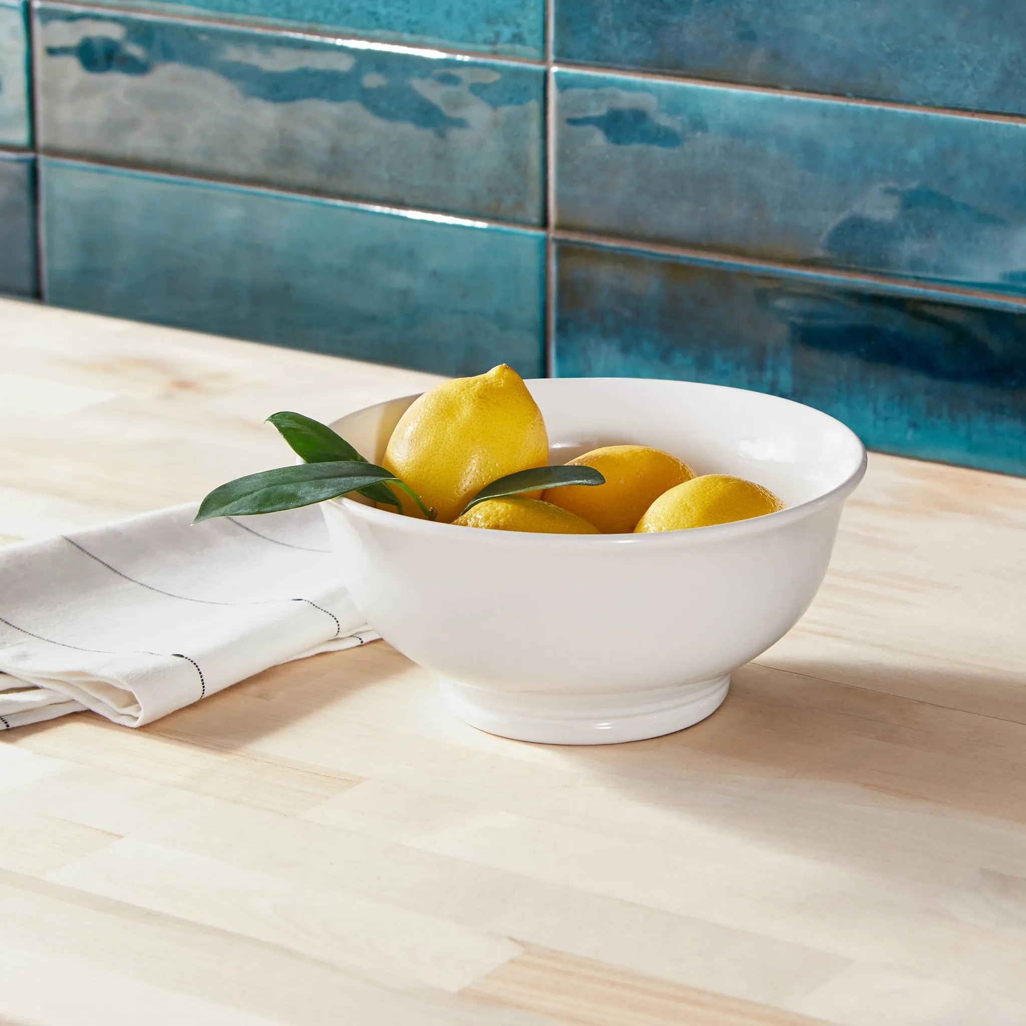 Serving Bowl 45oz Porcelain White - Image 3