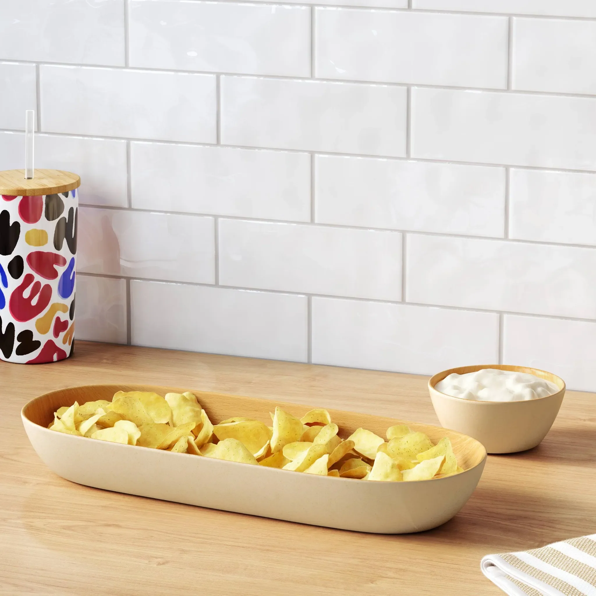 Serving Tray and Dip Bowl Set - Image 4