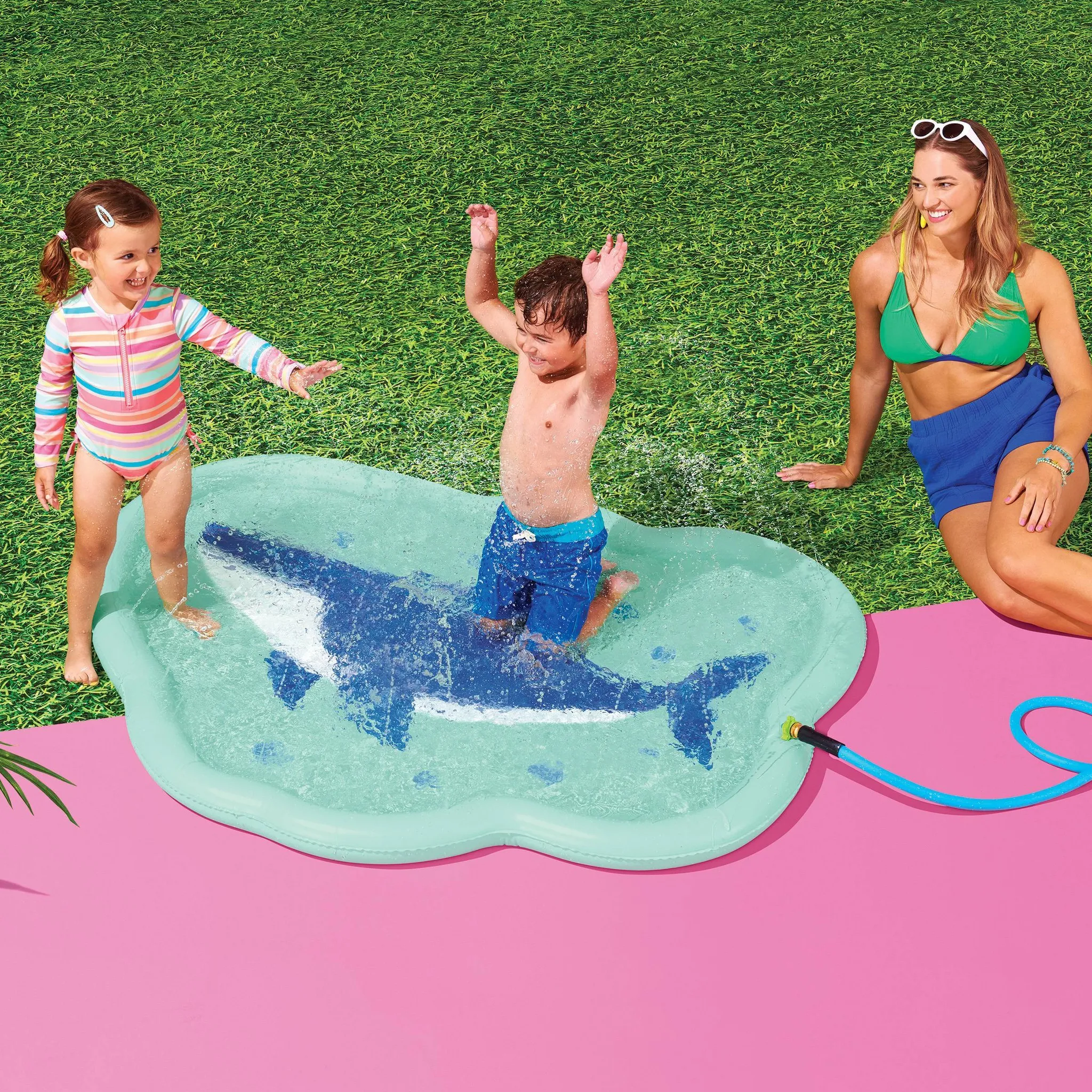 Shark Splash Pad Novelty Floats - Water Inflatables for Kids - Image 4