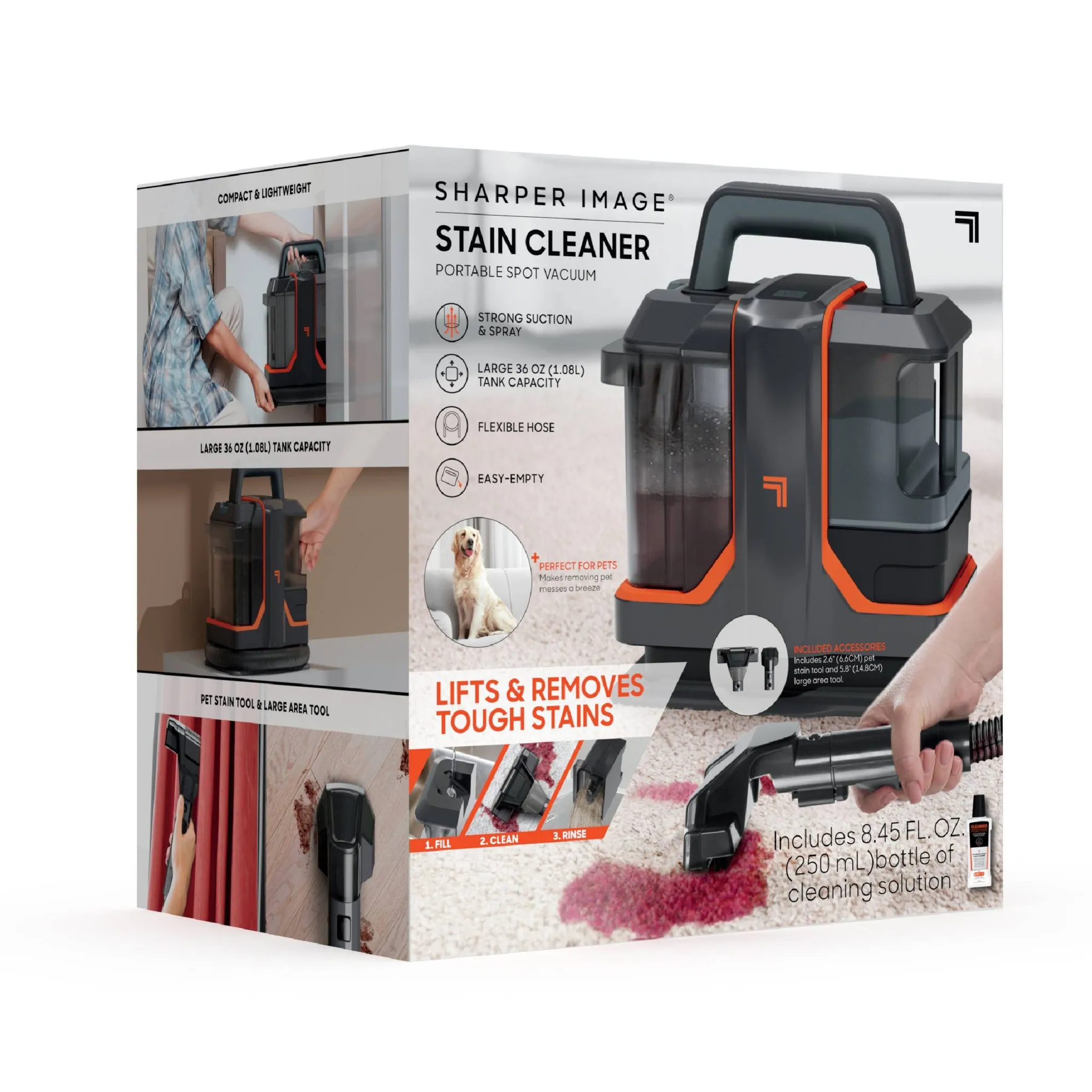 Sharper Image Portable Spot Vacuum Cleaner - Black - Image 5