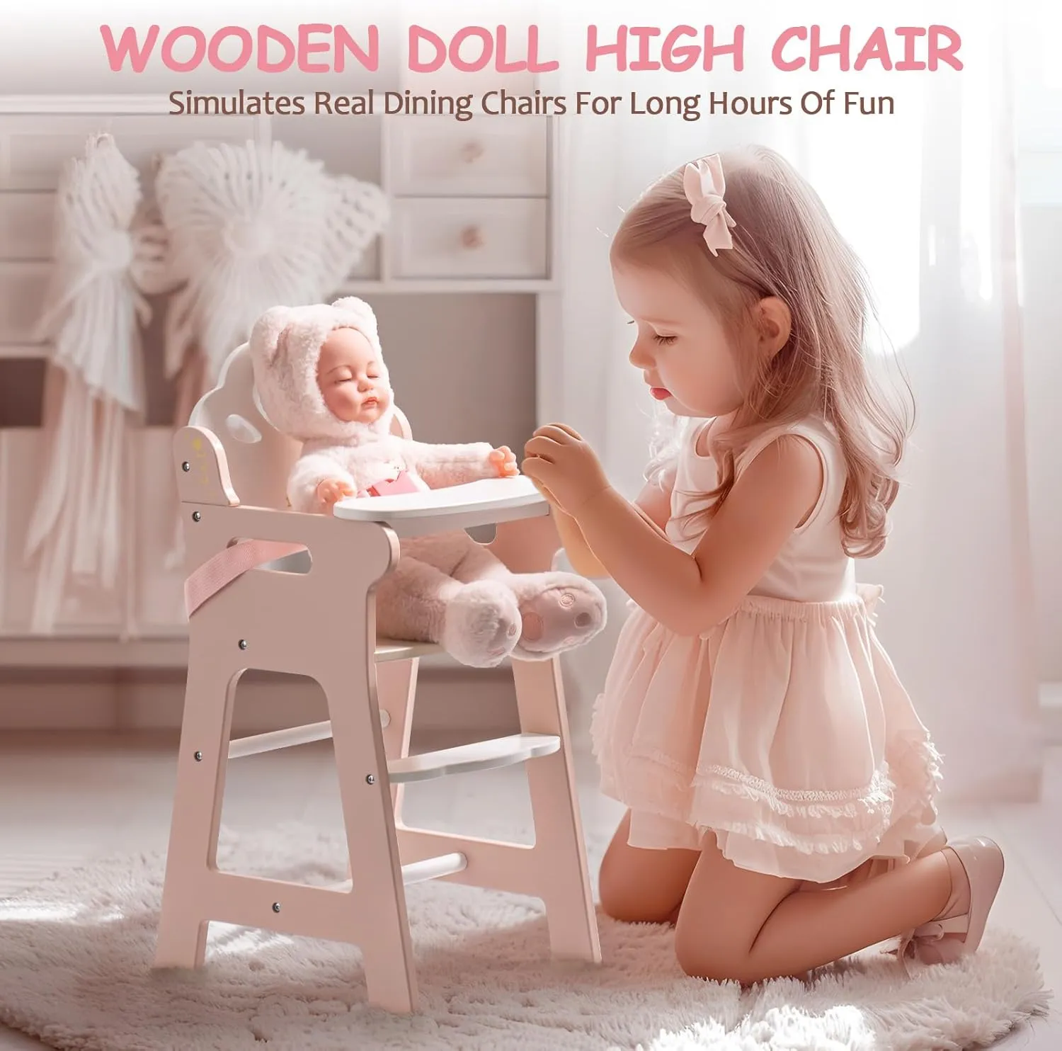 Baby Doll High Chair - Pink - Image 3