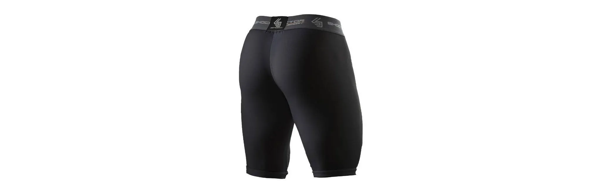 Shock Doctor Compression Shorts with Cup Adult - Black M - Image 2