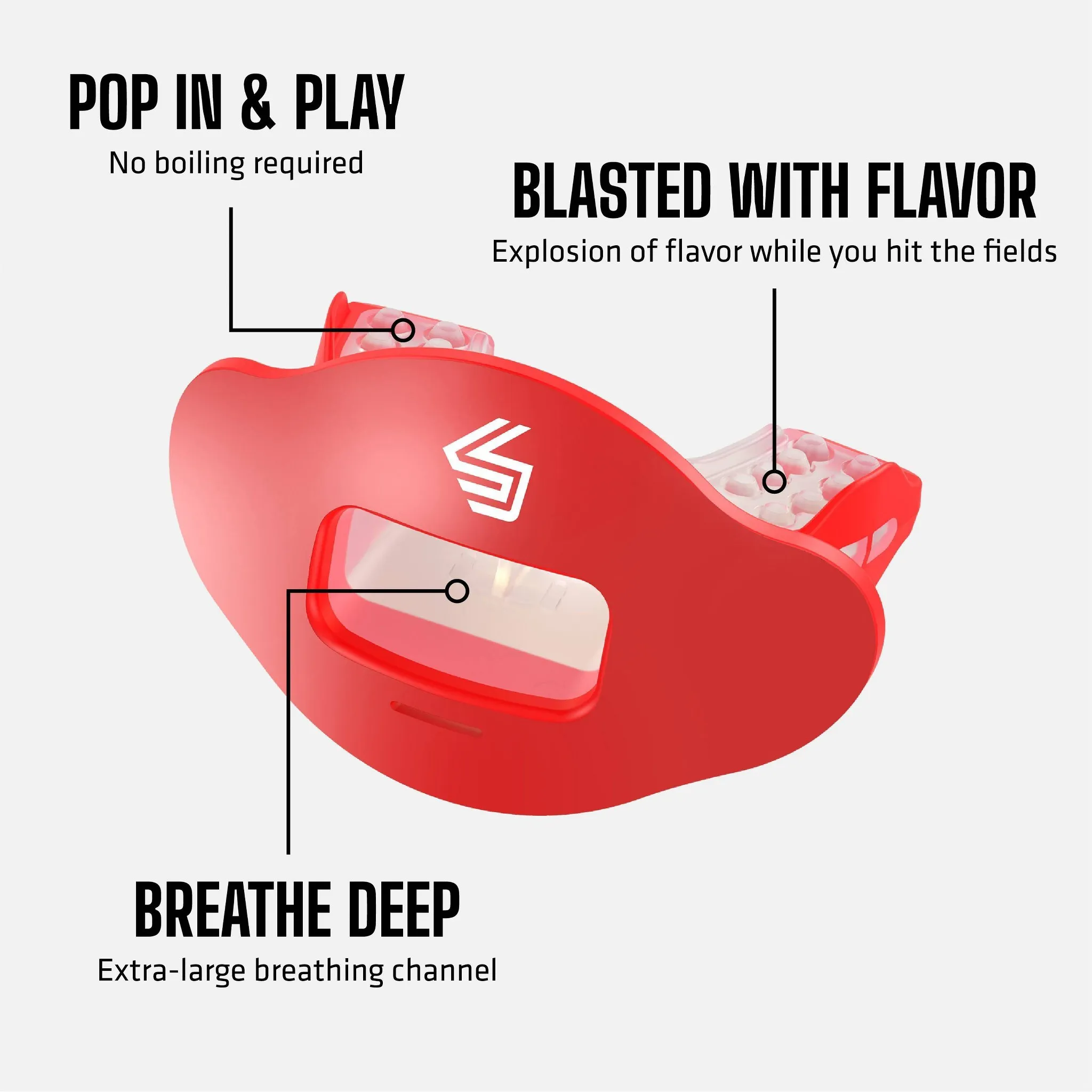 Shock Doctor Sport Max Airflow Flavor Lipguard Kool Aid - Cherry - Image 3