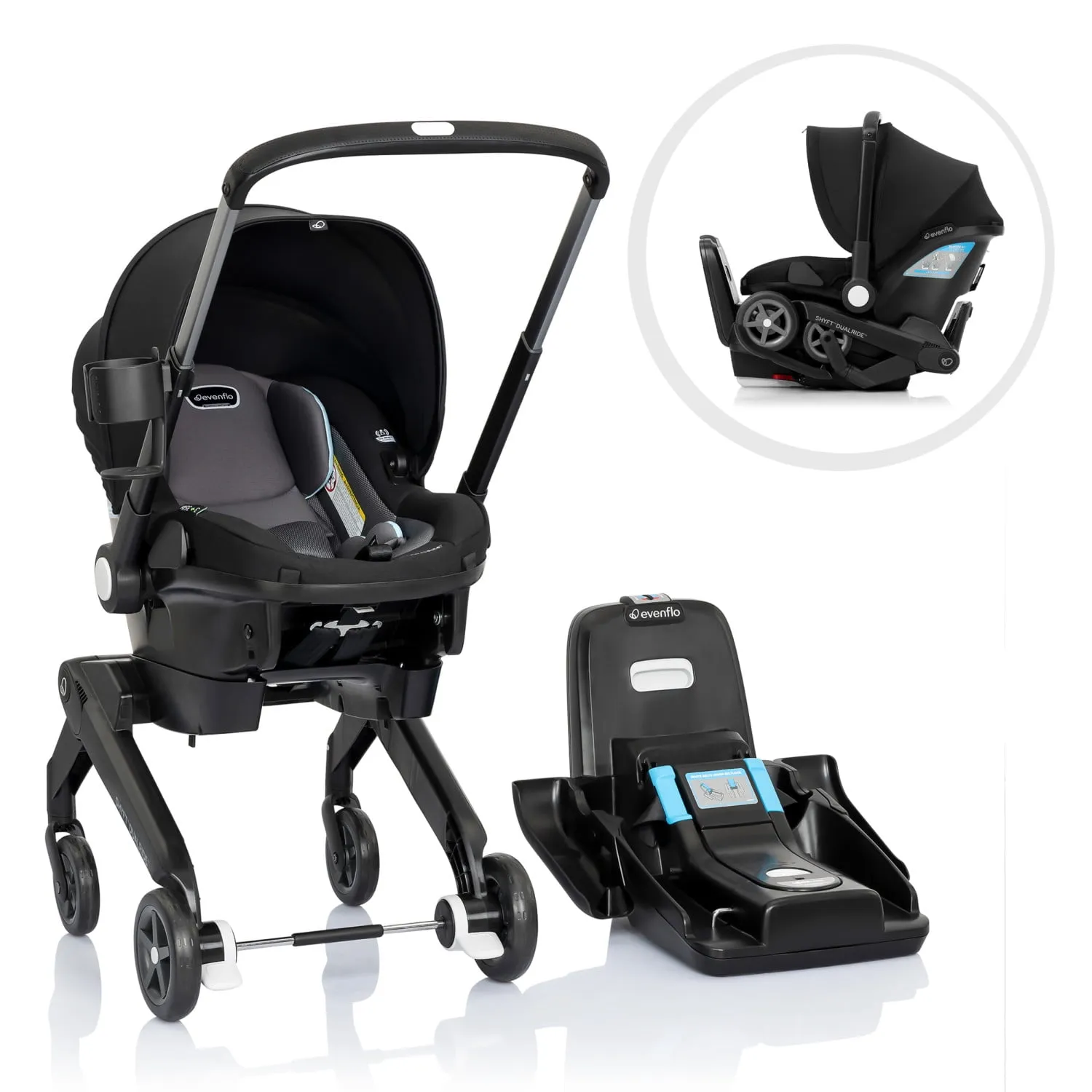 Shyft DualRide Infant Car Seat and Stroller Combo (Bryson Blue) - Image 3